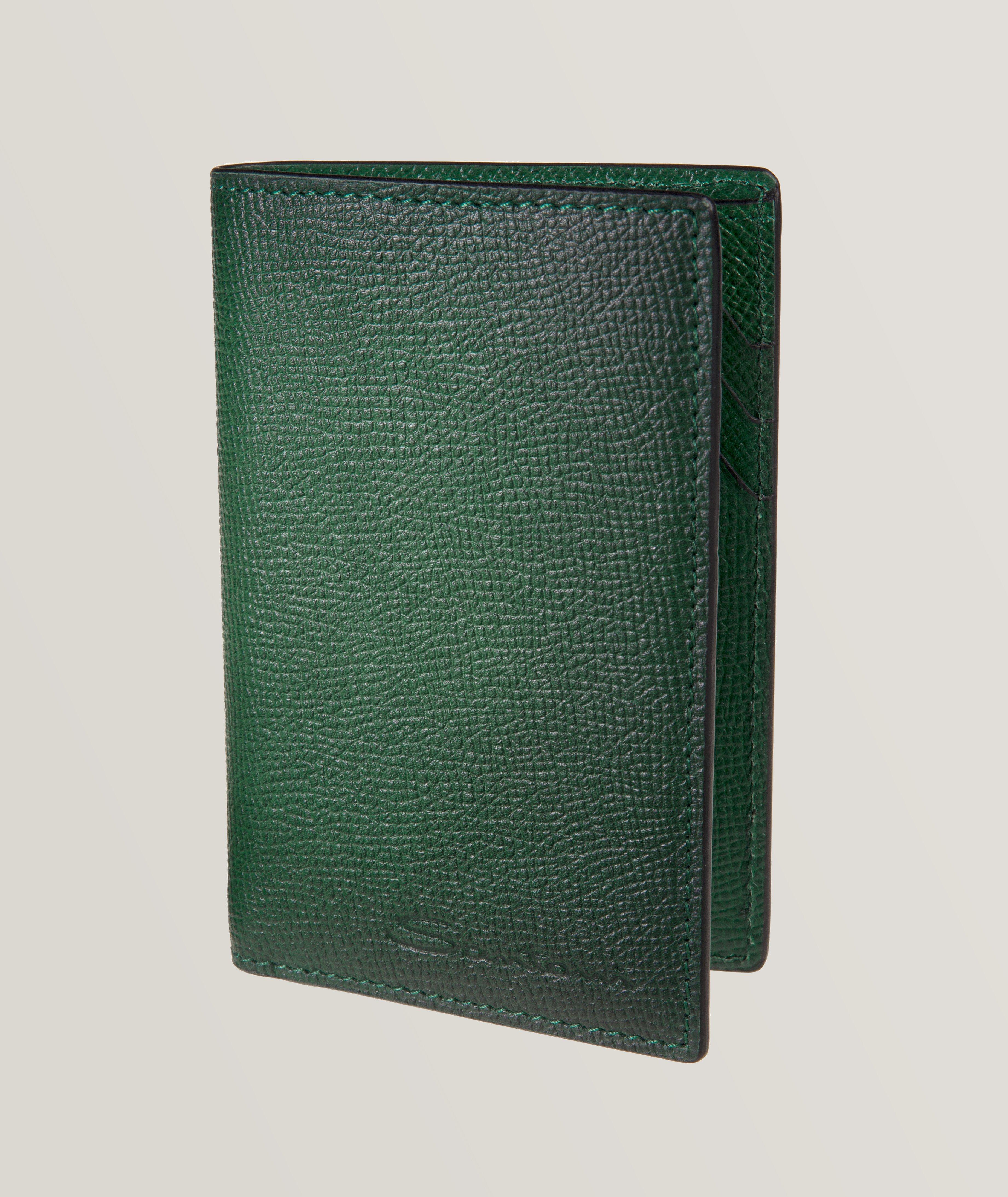 Air Burnished Grain Leather Vertical Card Case image 0