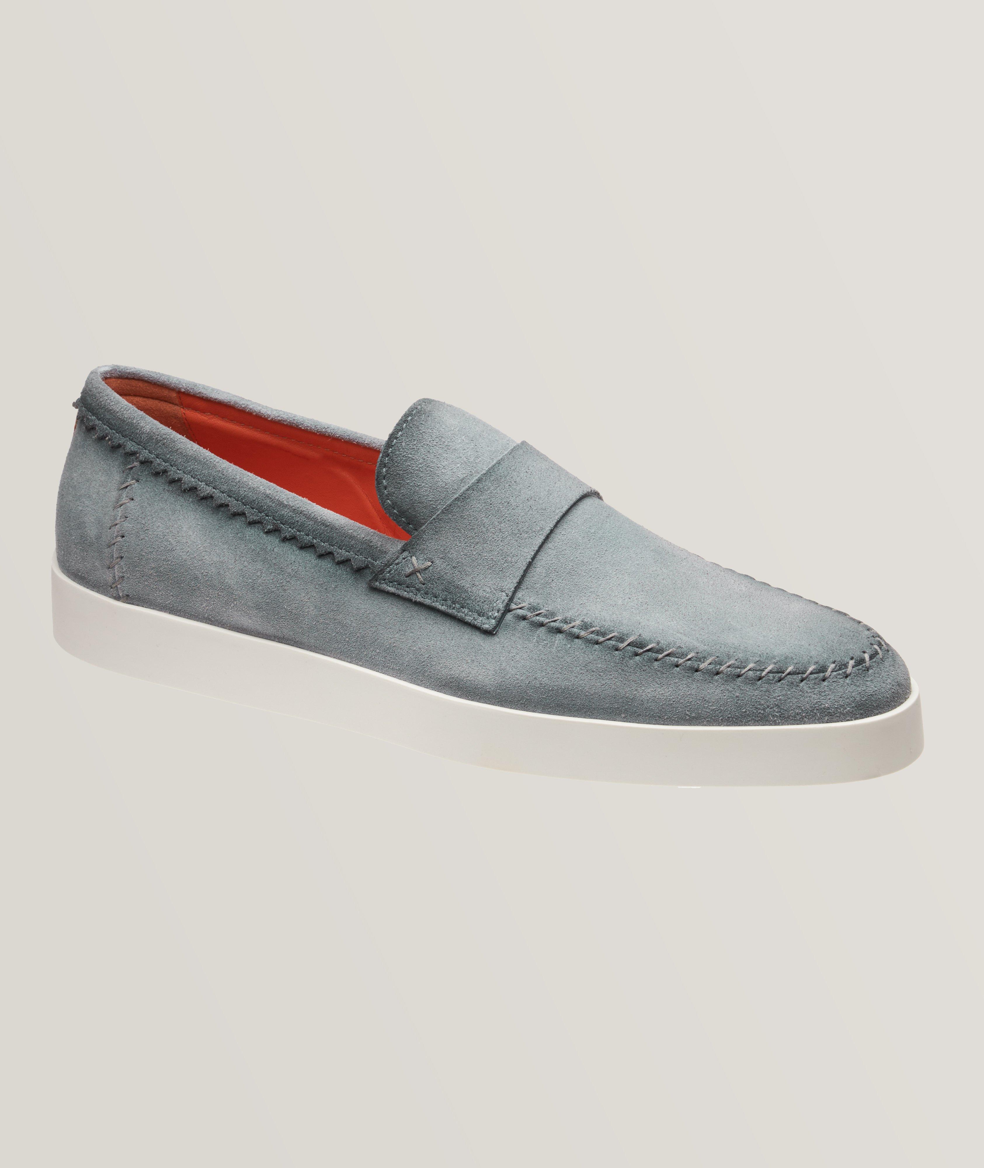 Santoni Suede Atlantis Loafer