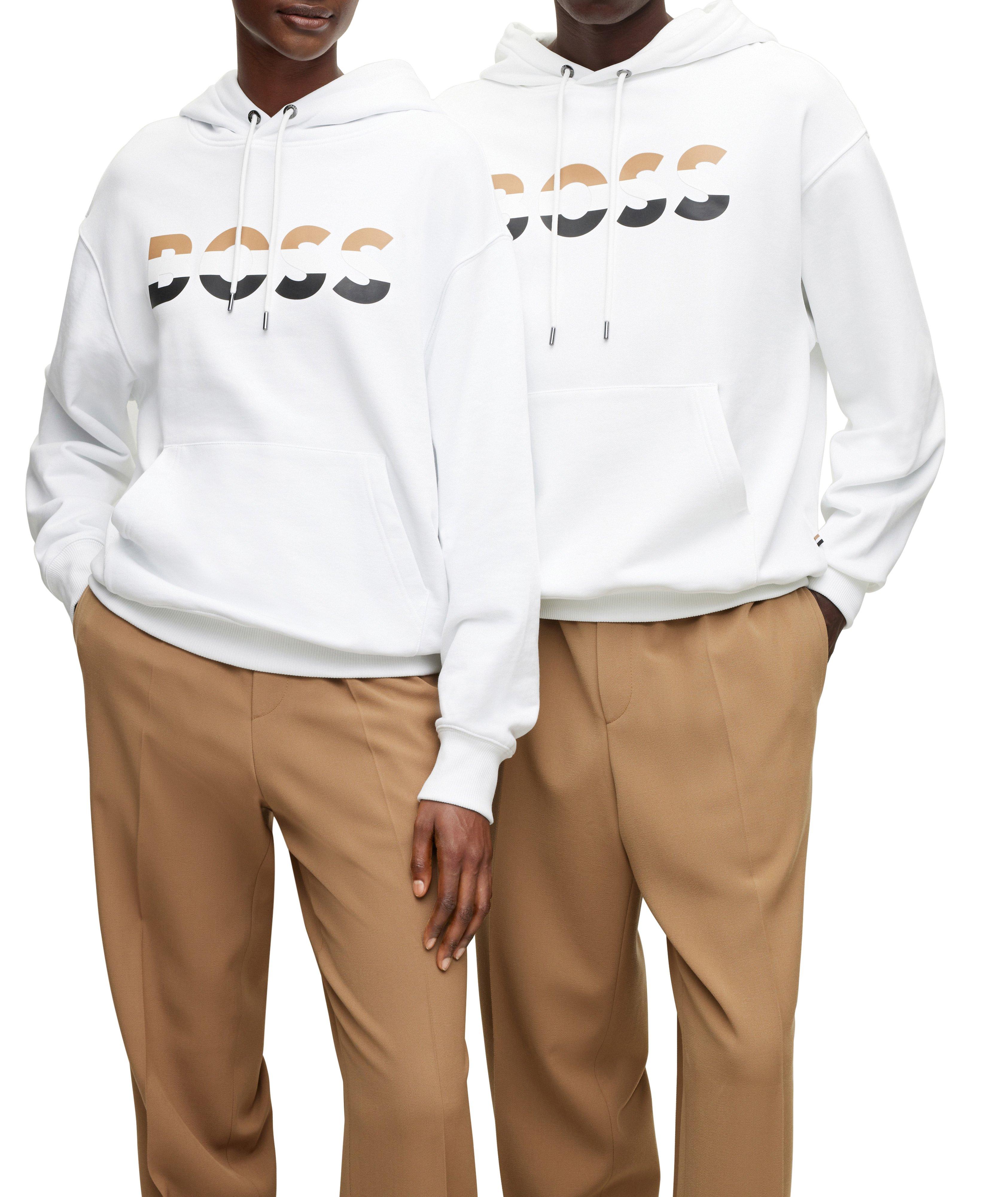 Contrast Logo Organic Cotton Hooded Sweater image 2