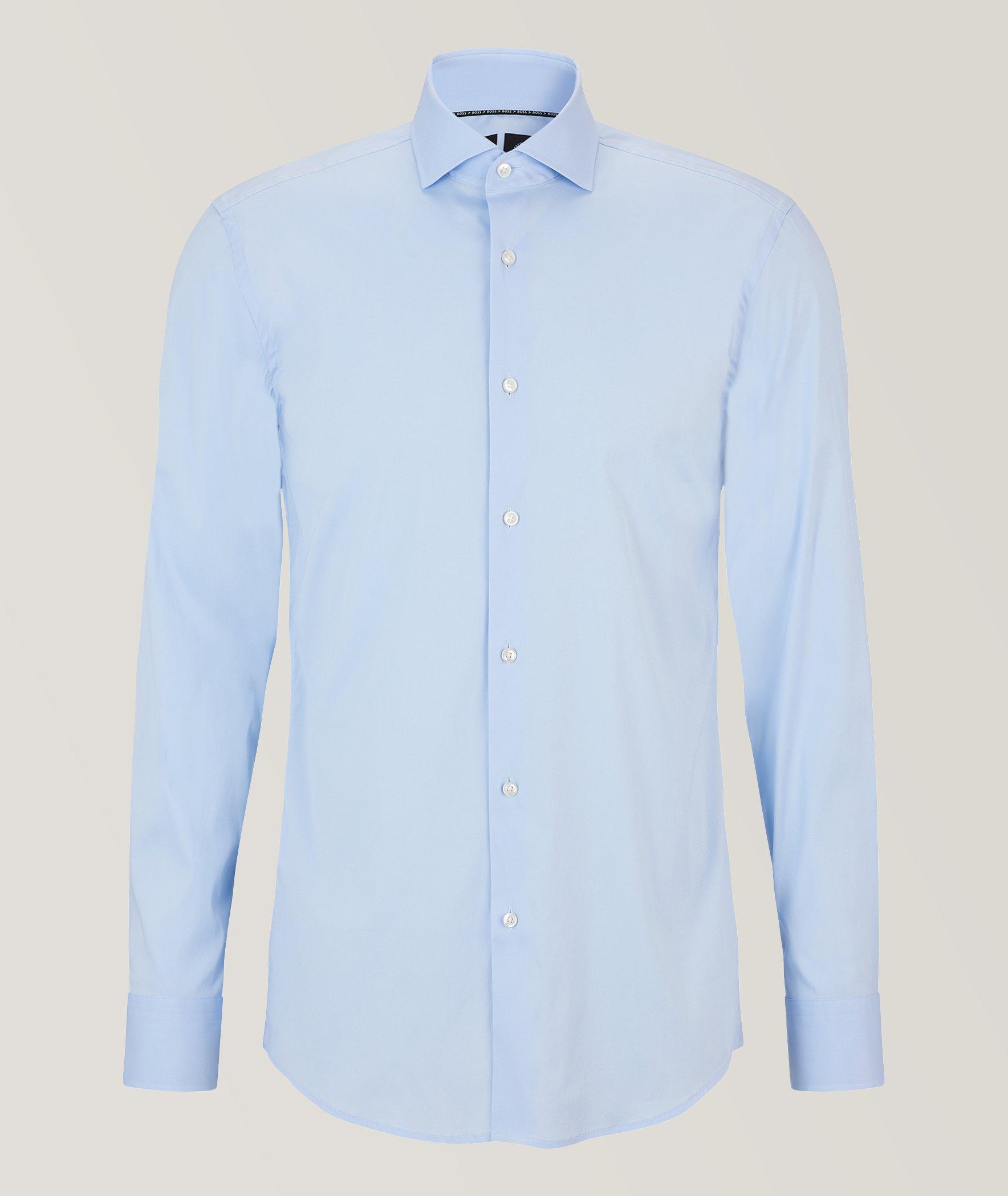 BOSS Slim-Fit Cotton-Blend Poplin Dress Shirt