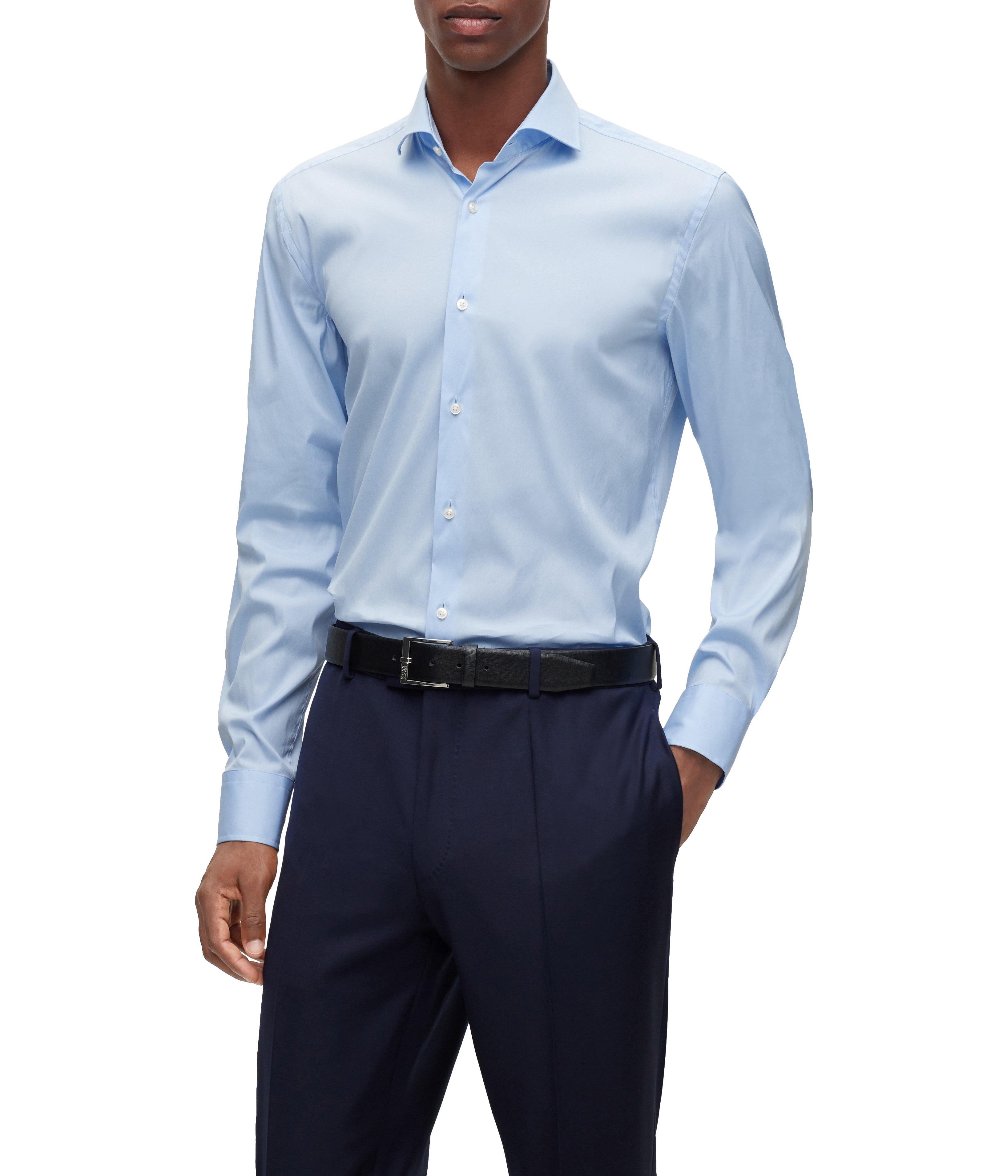 Slim-Fit Cotton-Blend Poplin Dress Shirt image 1