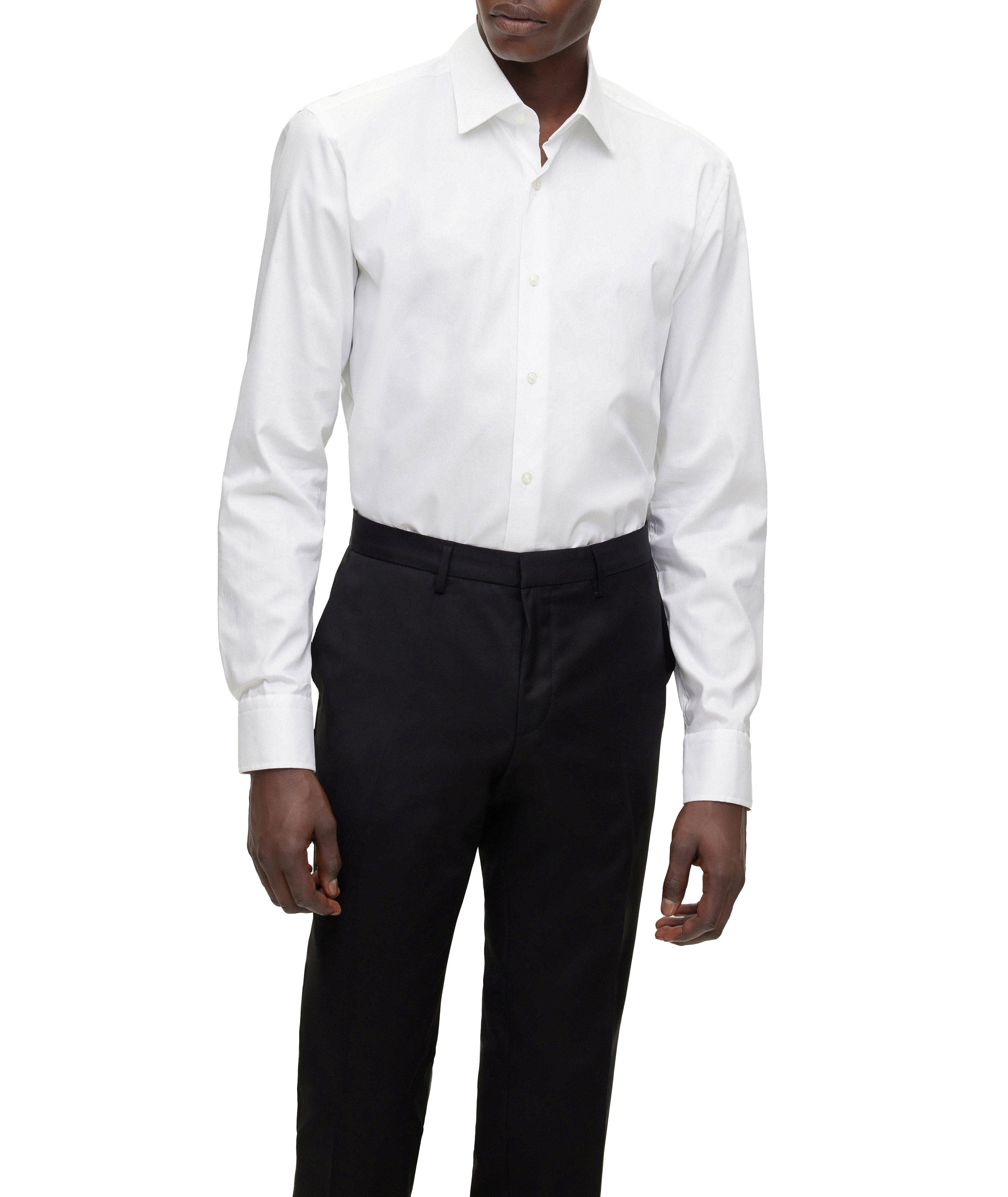 Slim-Fit Solid Dress Shirt image 2