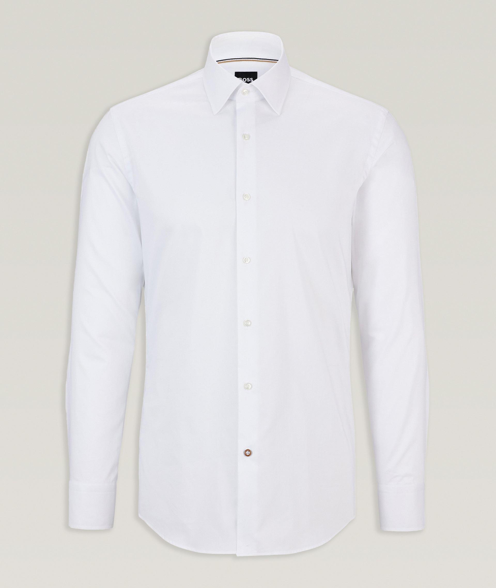 Slim-Fit Solid Dress Shirt image 0