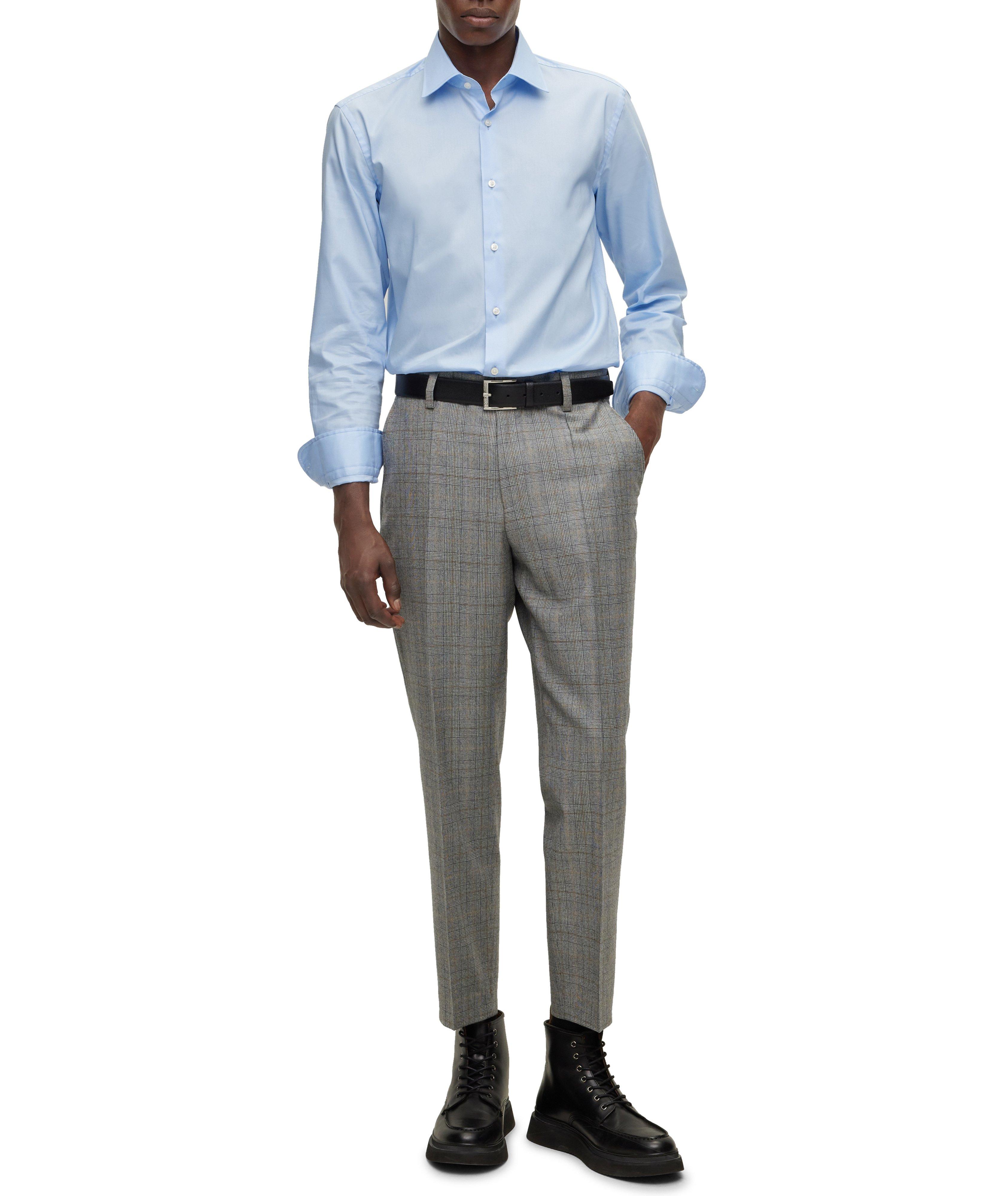 Slim-Fit Solid Dress Shirt image 1