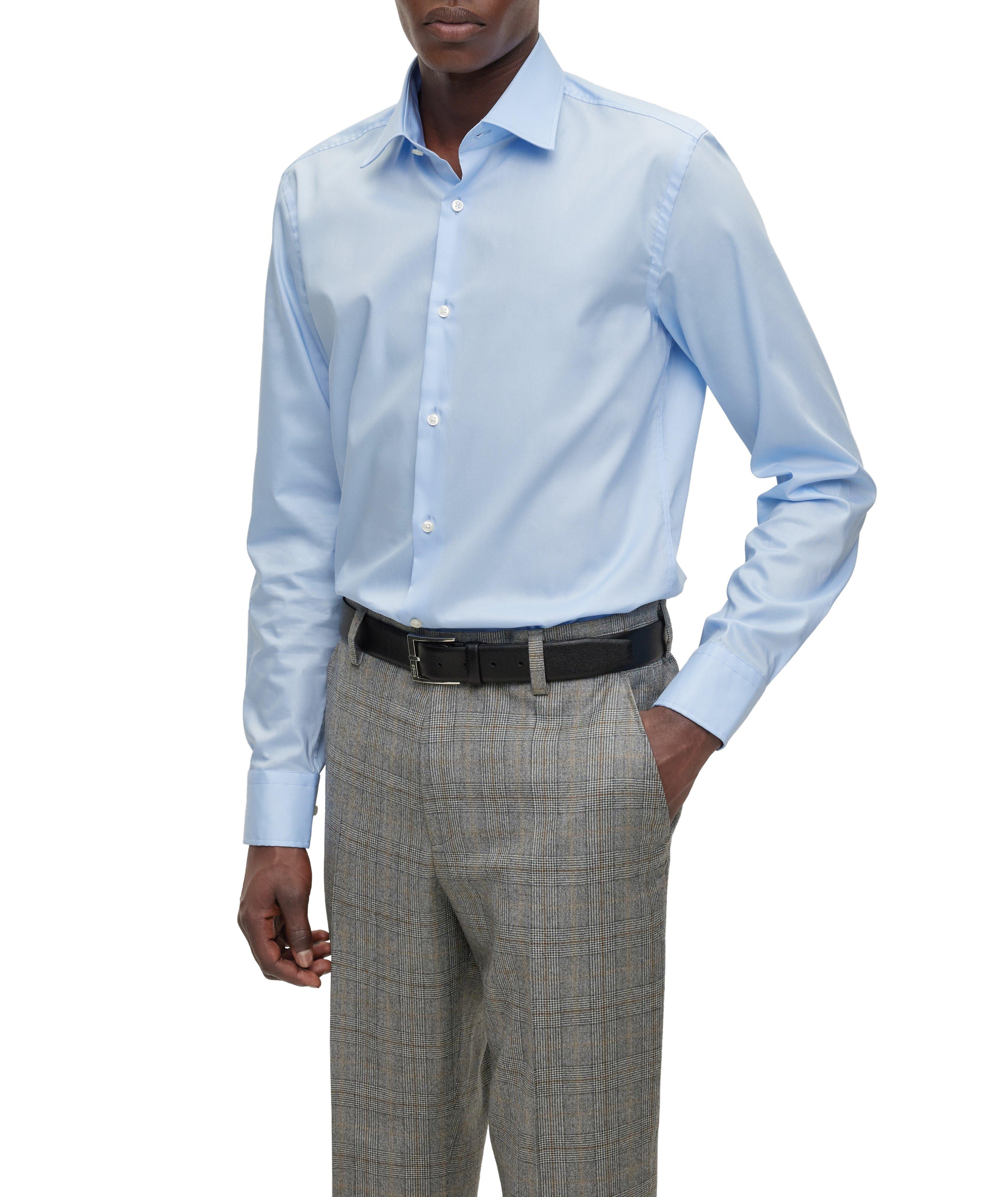 Slim-Fit Solid Dress Shirt image 2