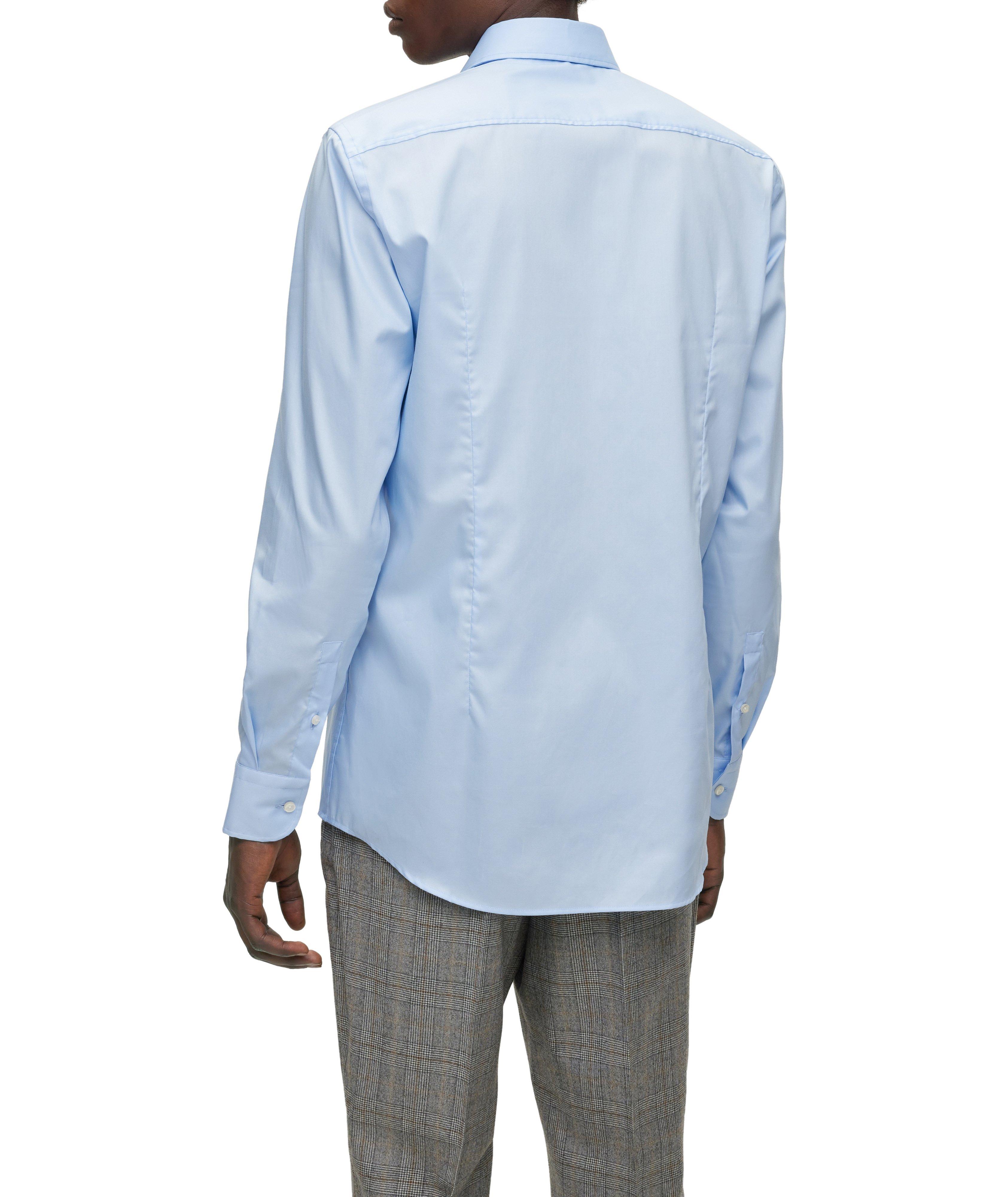 Slim-Fit Solid Dress Shirt image 3