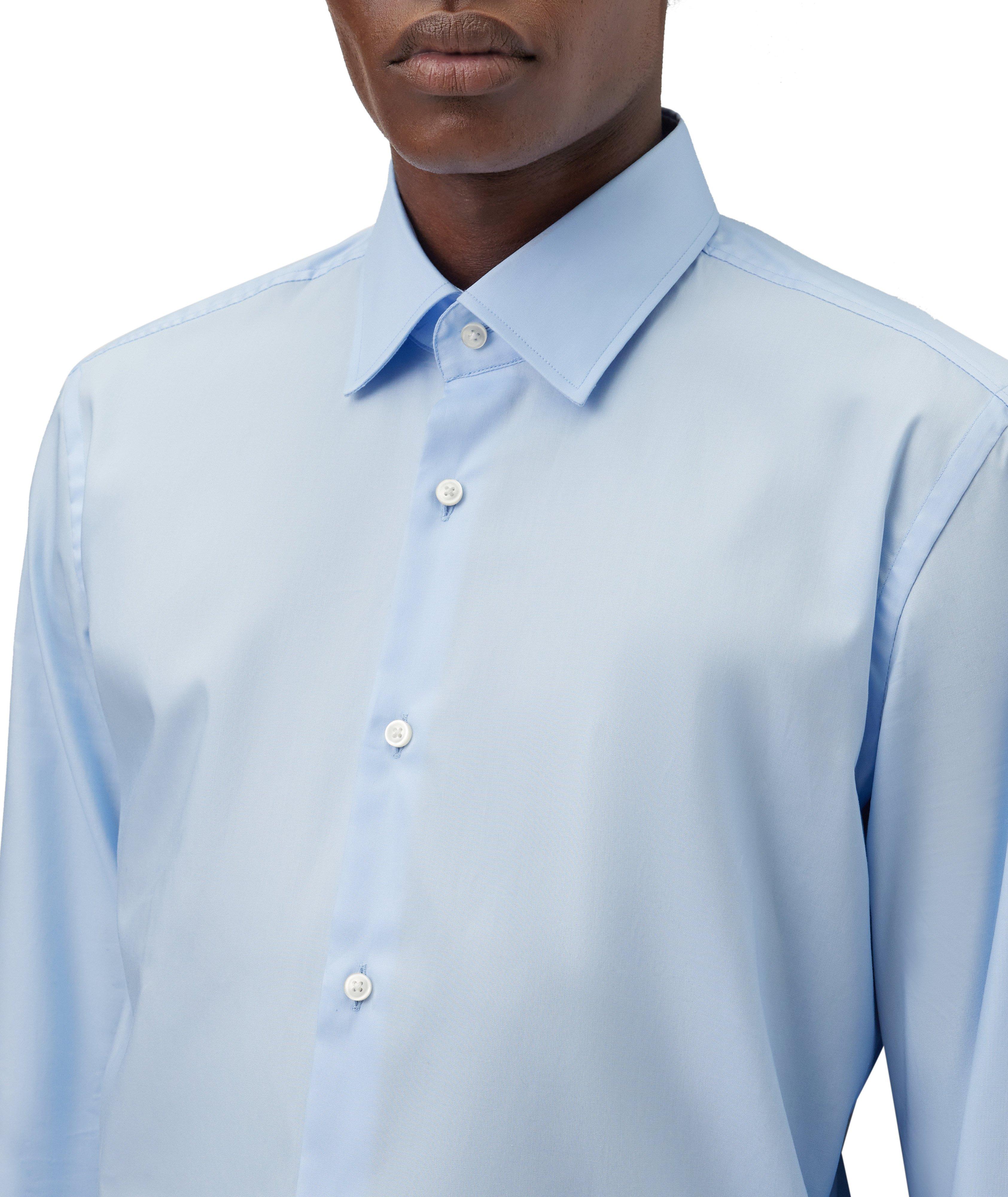 Slim-Fit Solid Dress Shirt image 4