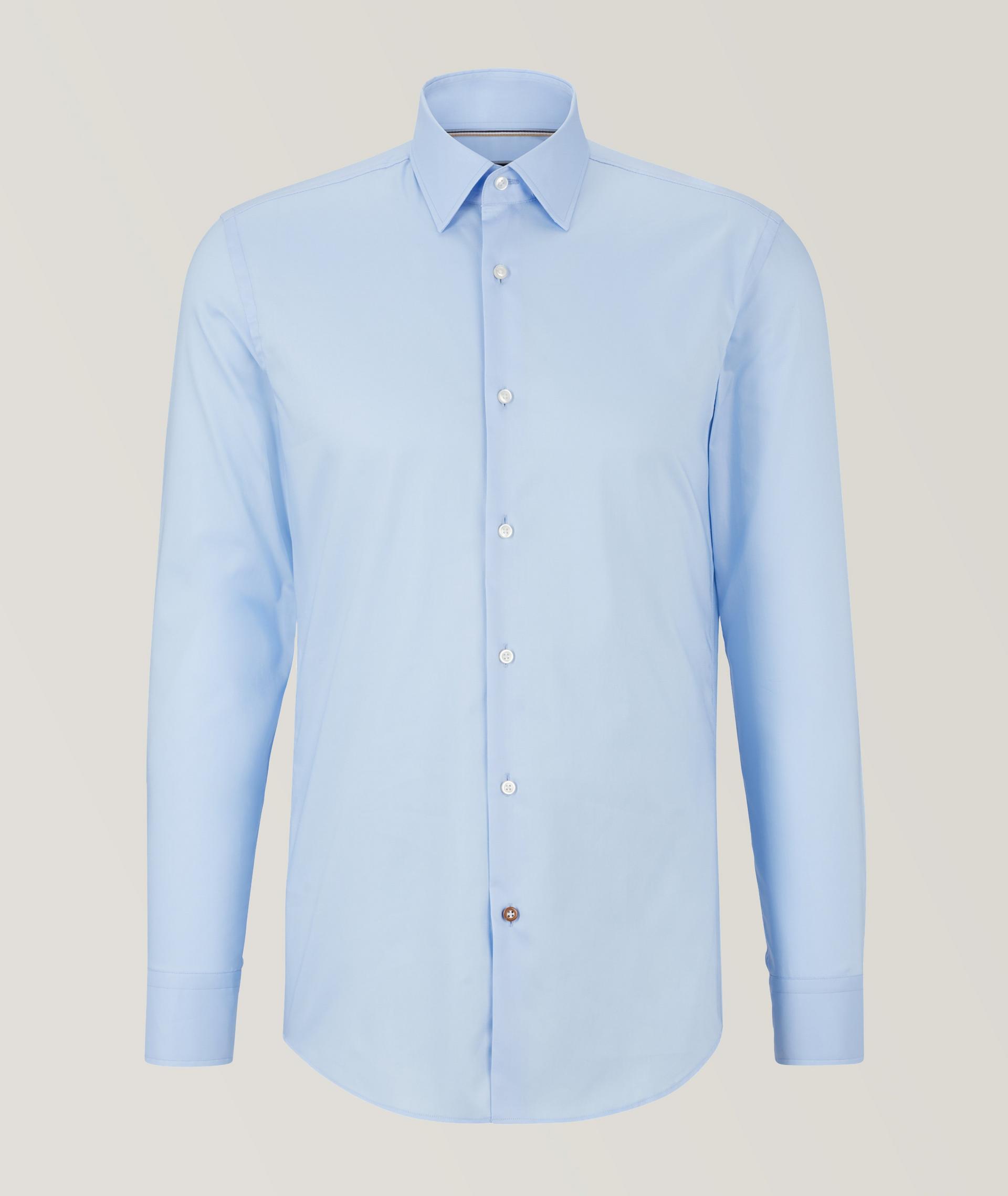 Slim-Fit Solid Dress Shirt image 0