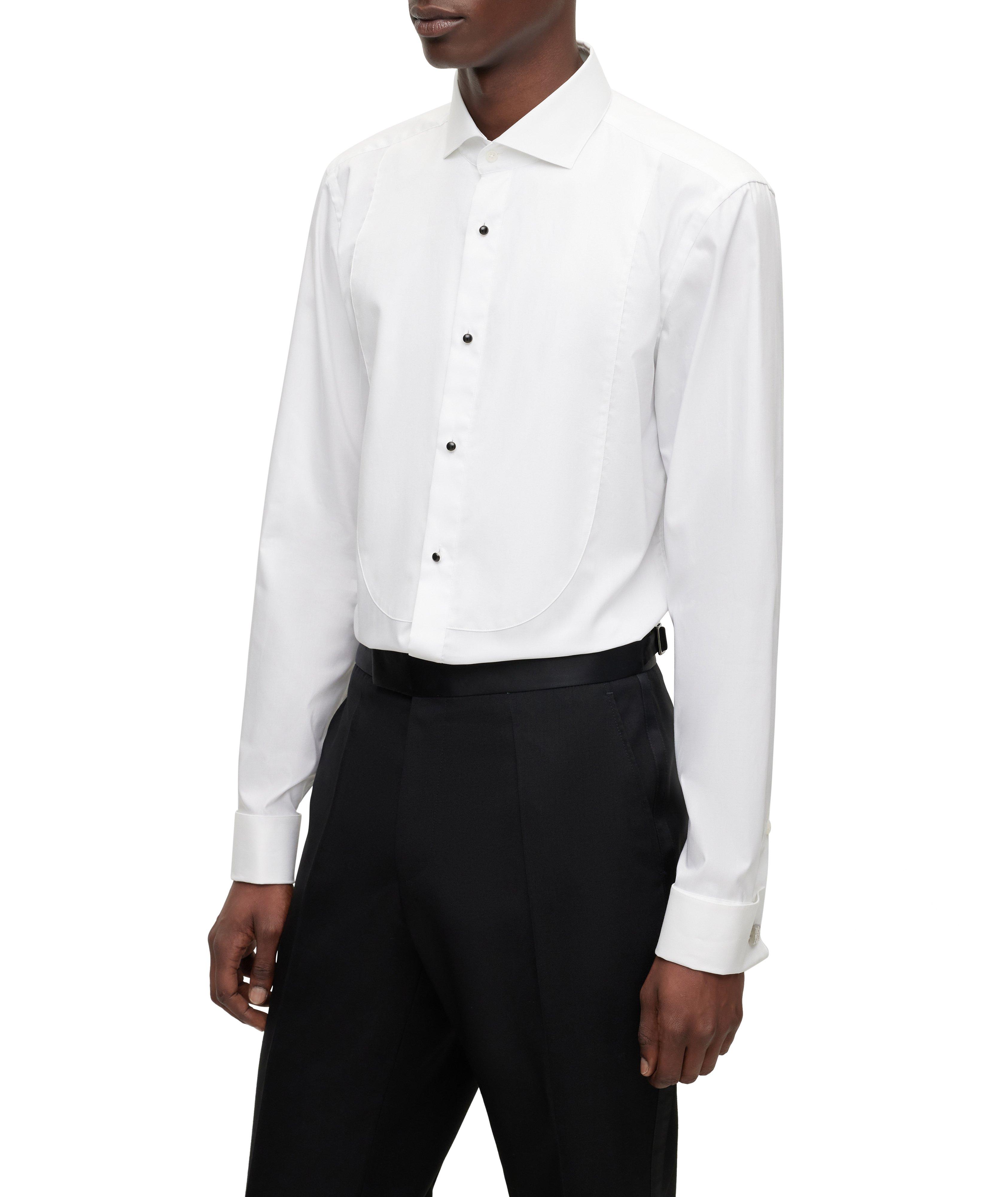 Slim-Fit Solid Dress Shirt image 3