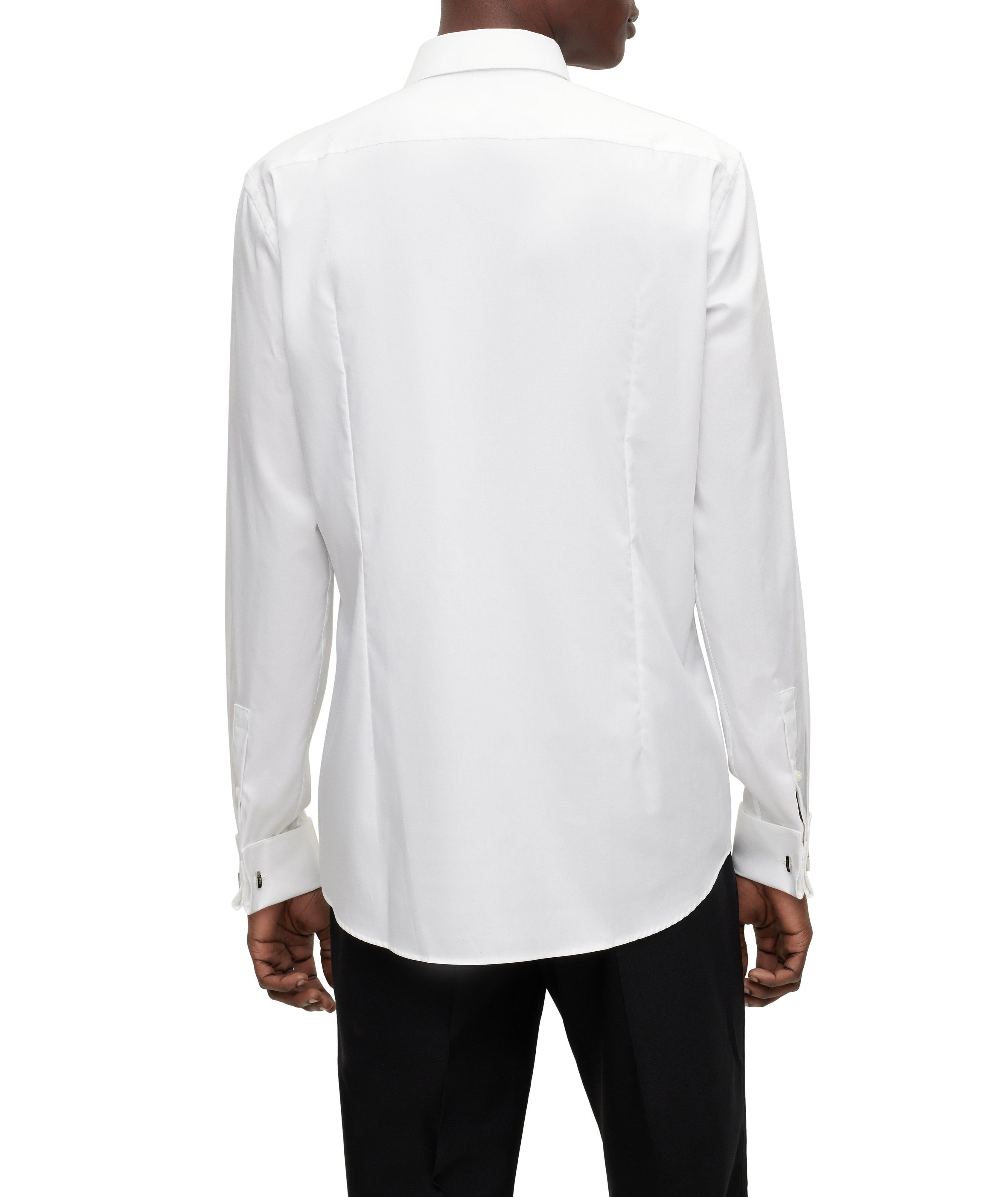 Slim-Fit Solid Dress Shirt image 4