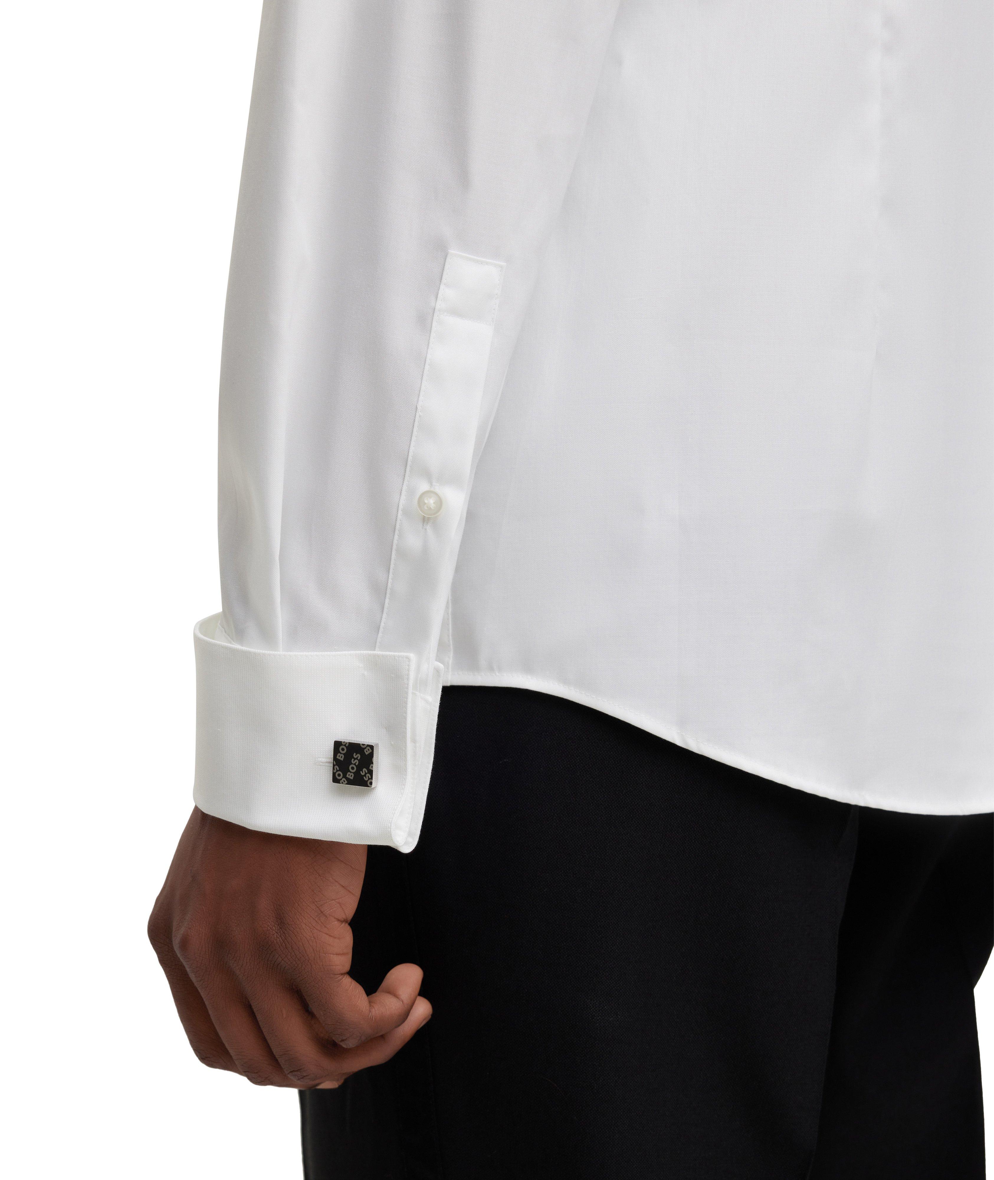 Slim-Fit Solid Dress Shirt image 5