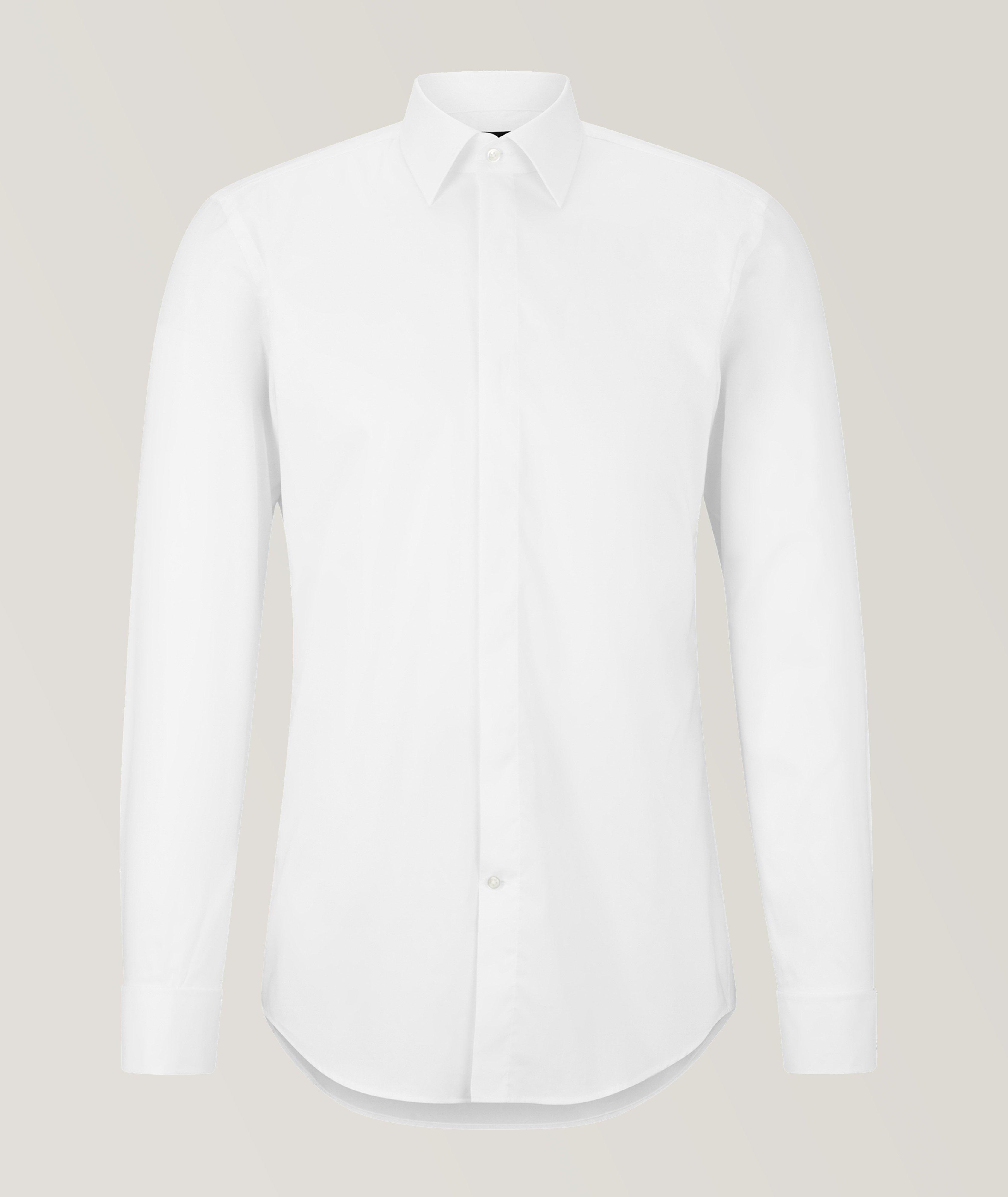 Slim-Fit Solid Dress Shirt image 0