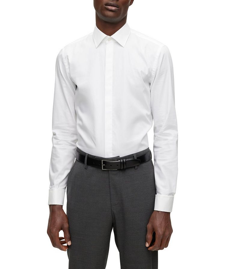 Slim-Fit Solid Dress Shirt image 2