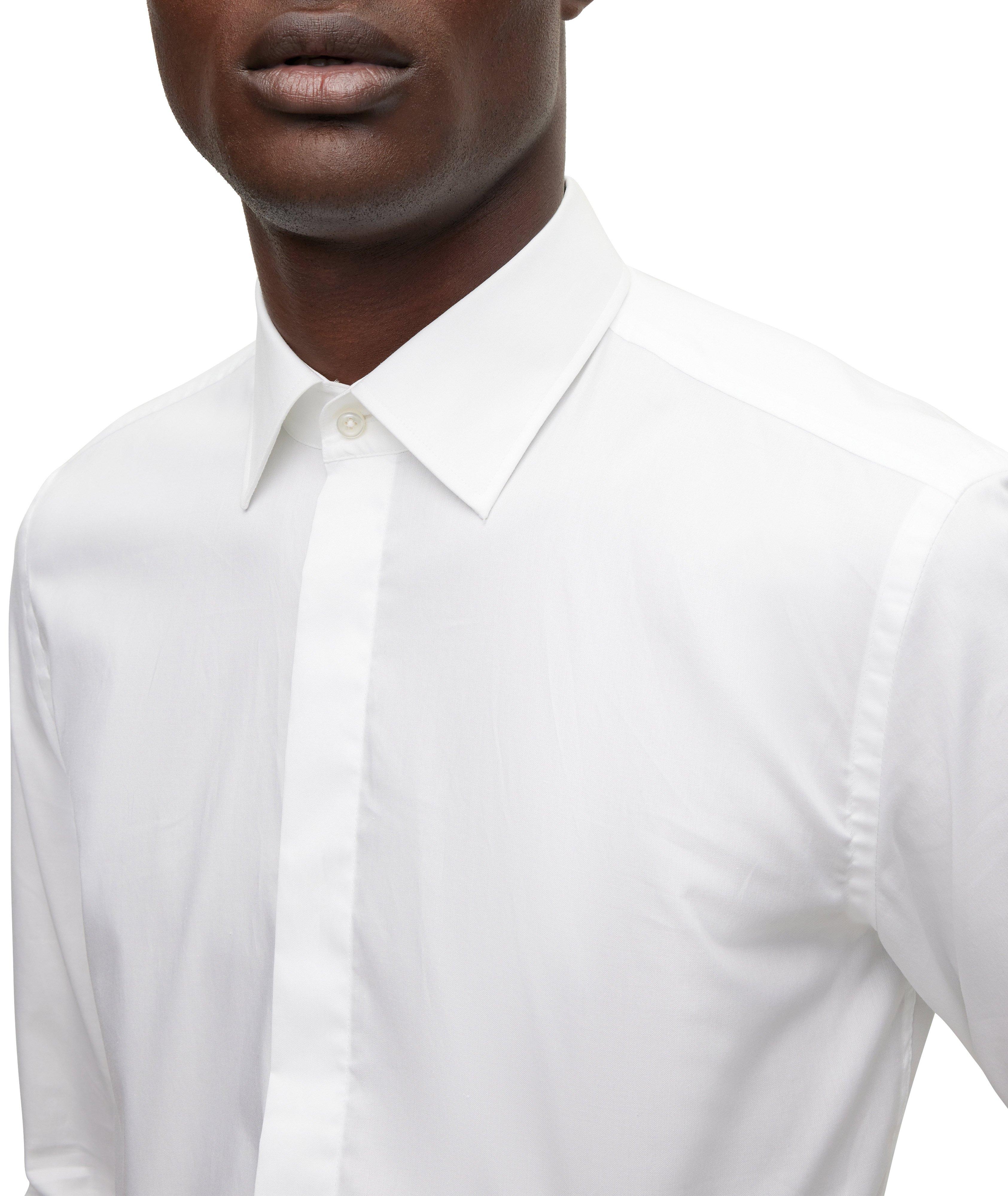 Slim-Fit Solid Dress Shirt image 5