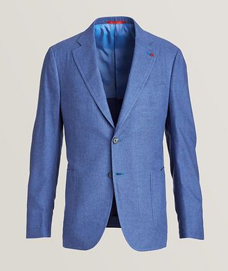 Isaia Capri Silk-Cashmere Solid Sports Jacket