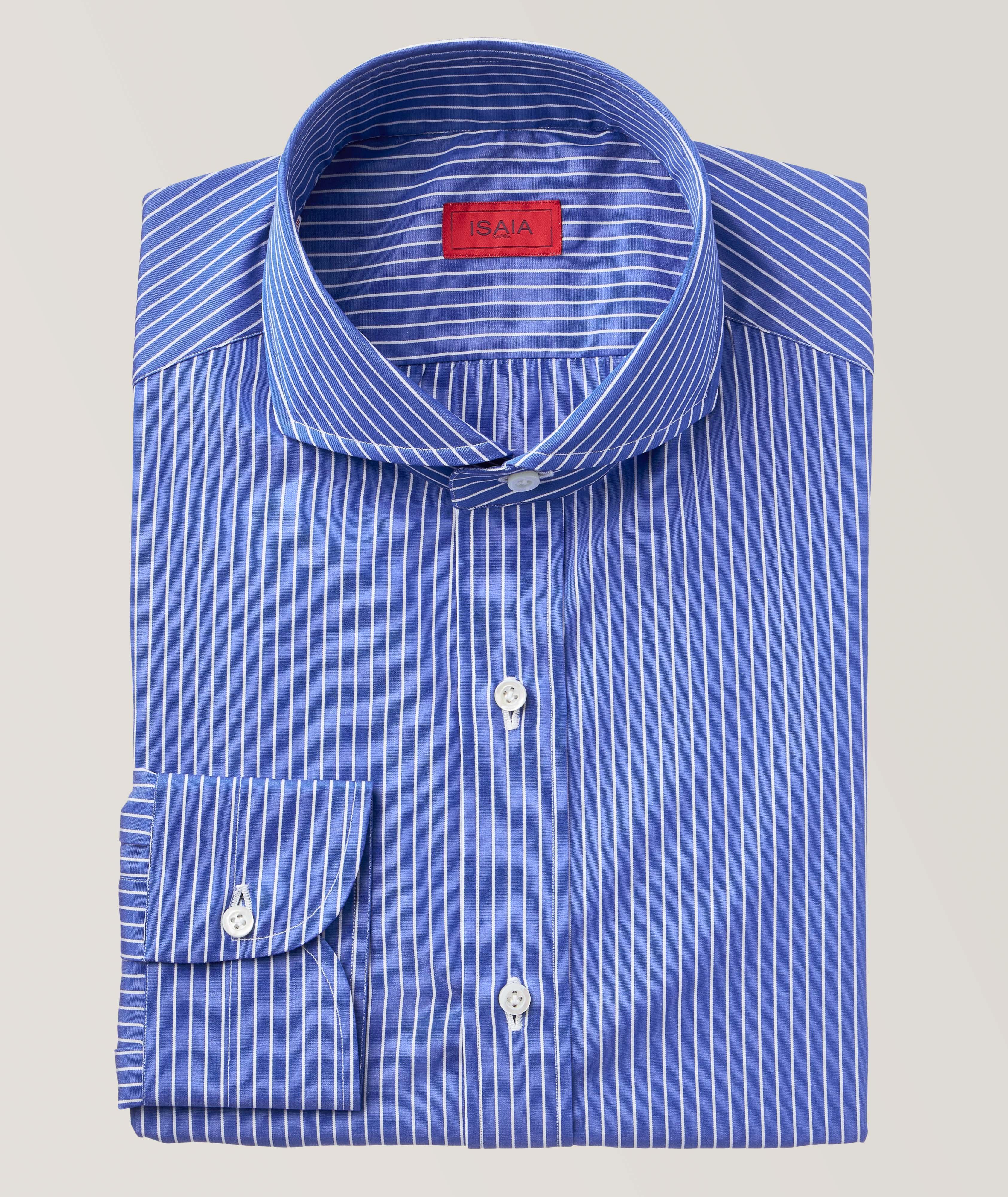 Slim-Fit Striped Dress Shirt image 0