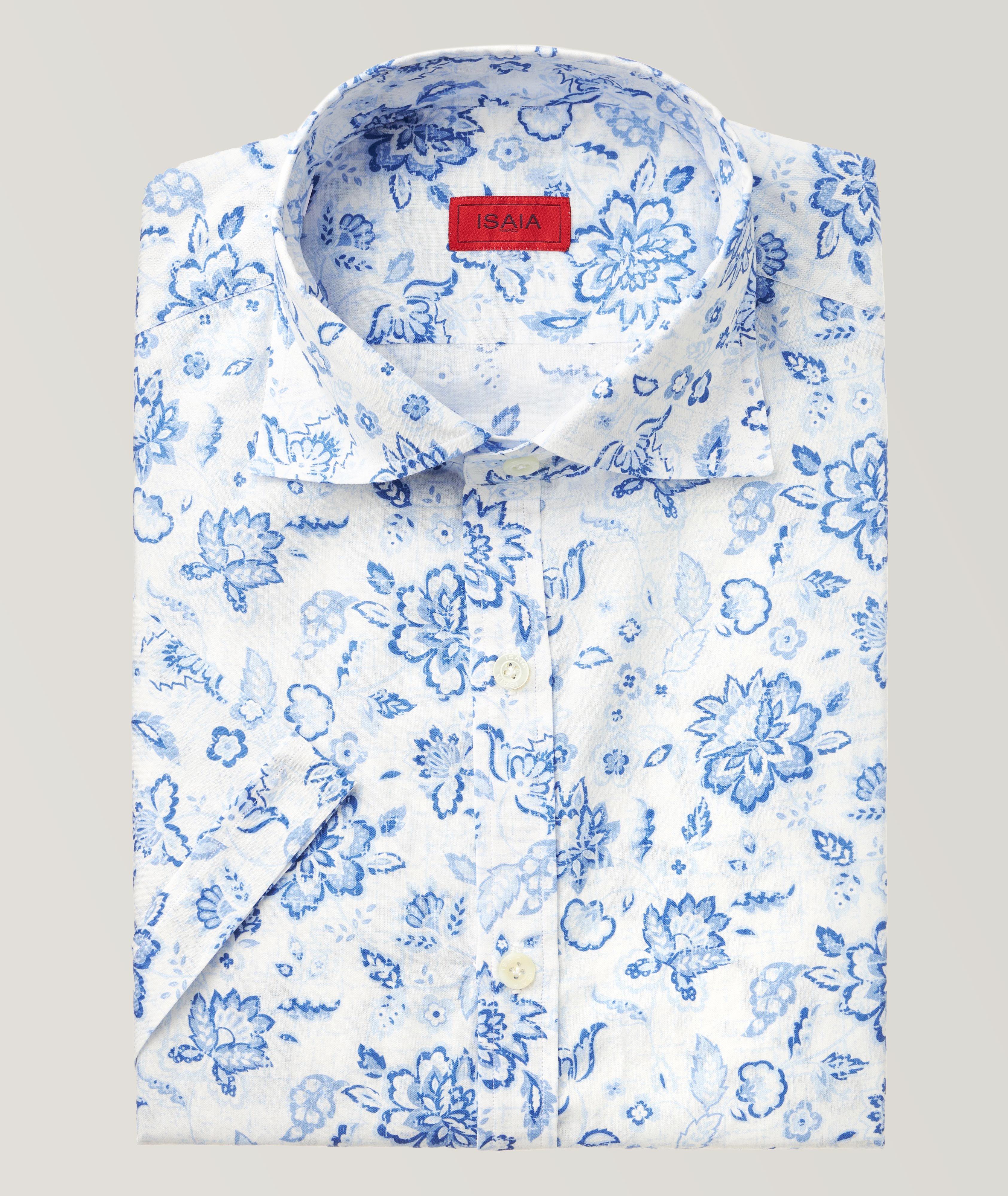  Short-Sleeve Floral Cotton Shirt image 0