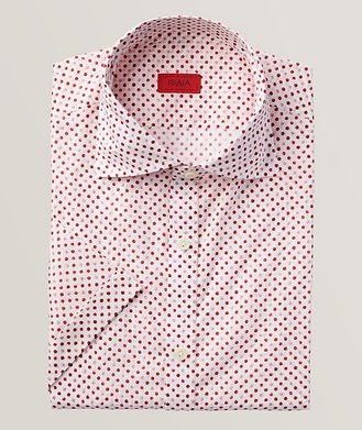 Isaia Contemporary-Fit Polka Dot Patterned Shirt
