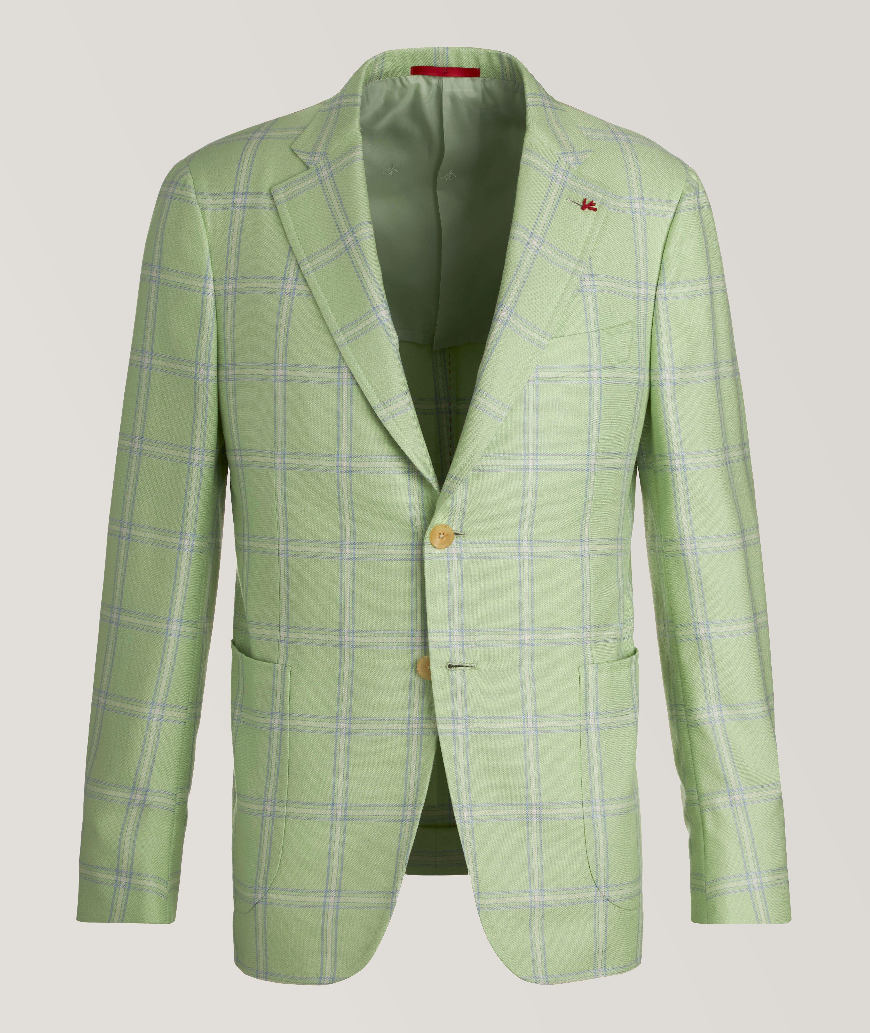 Capri Silk-Cashmere-Wool Check Sports Jacket image 0
