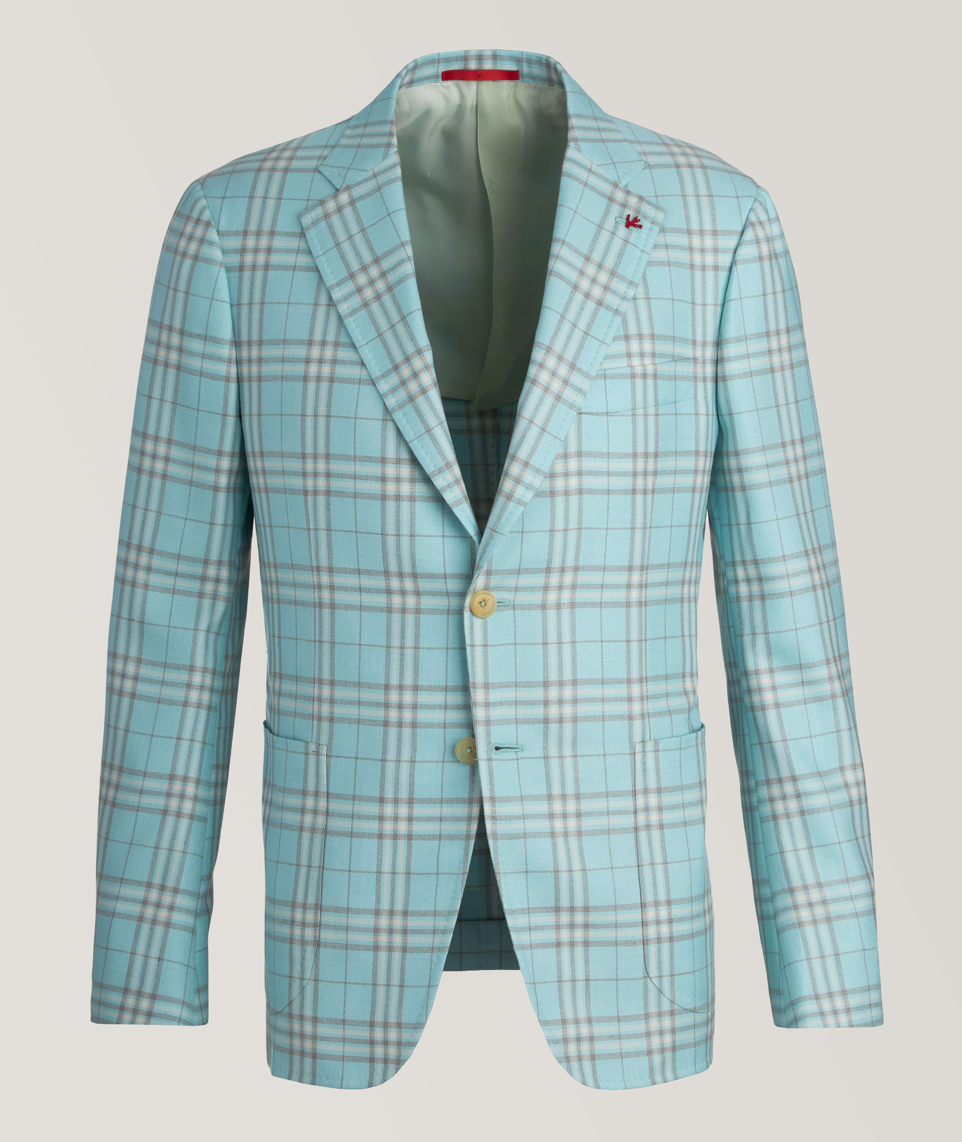 Capri Silk-Cashmere-Wool Check Sports Jacket image 0