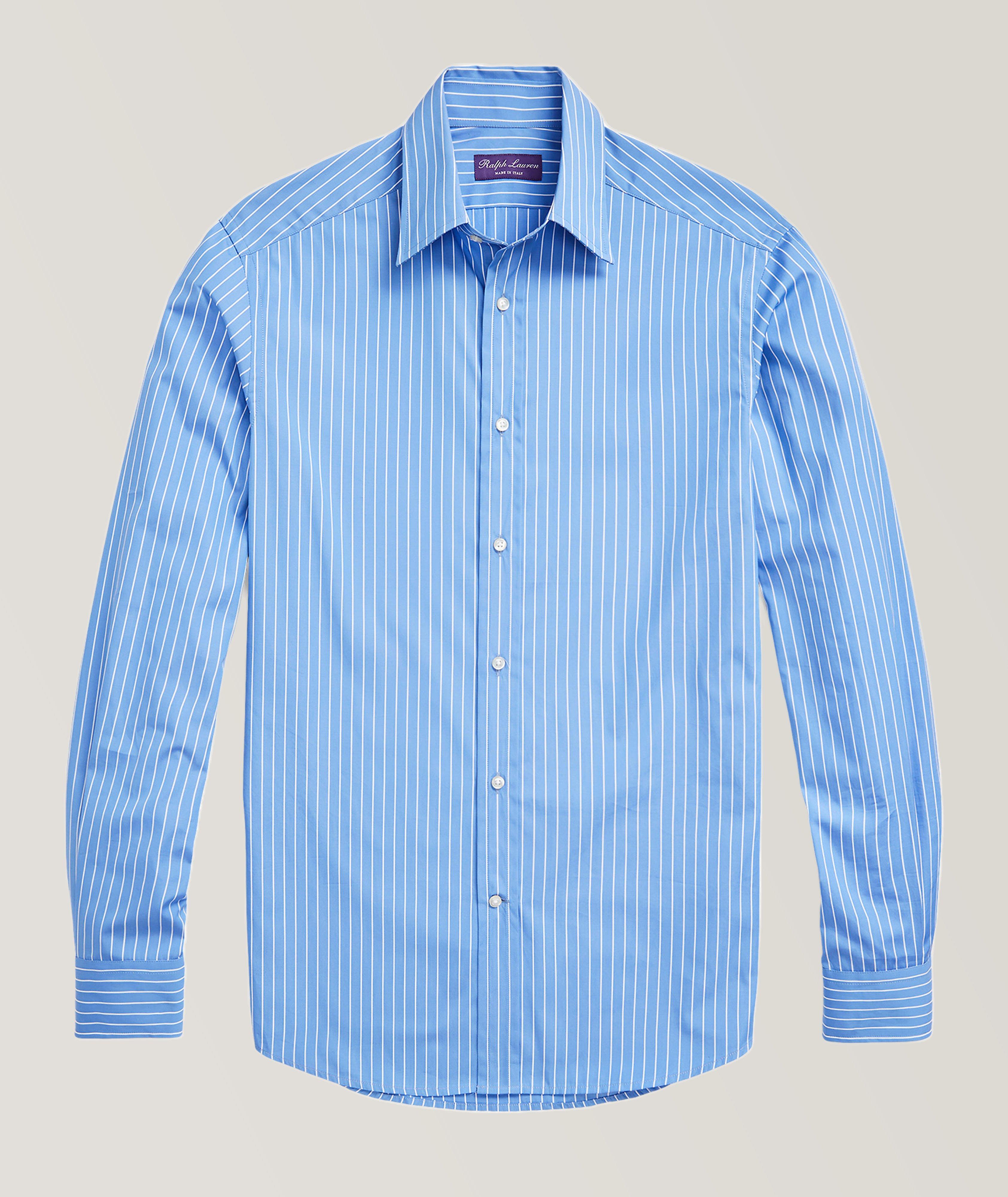 Slim-Fit Striped Dress Shirt image 0