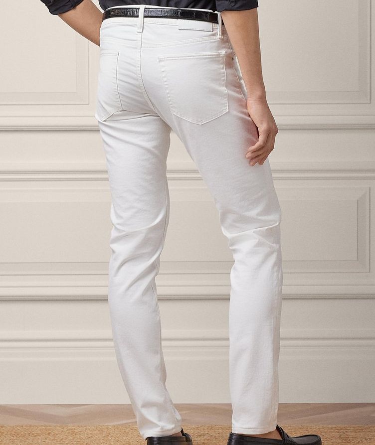 Slim Fit Stretch-Cotton Twill Five-Pocket Pants image 2