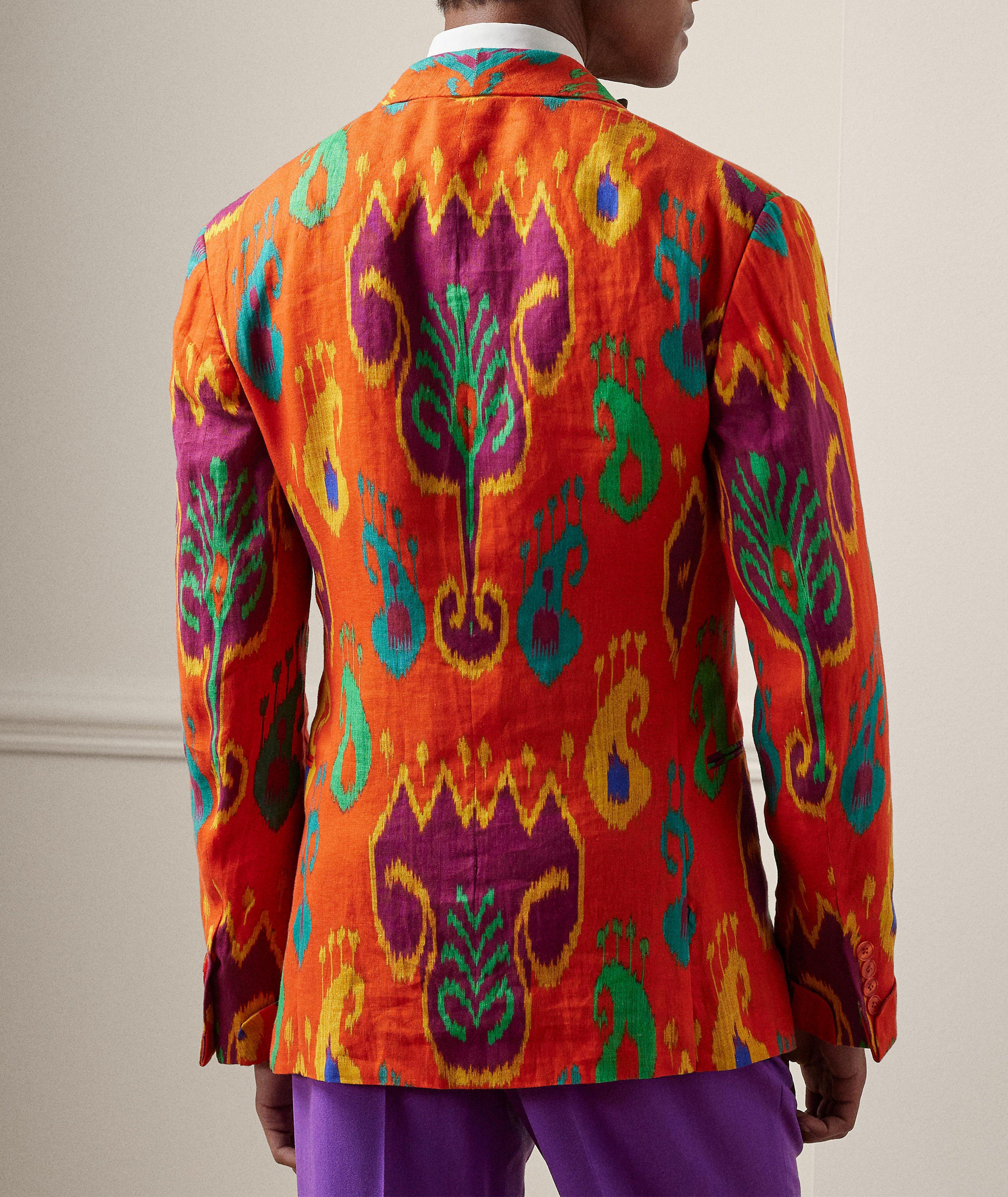 Kent Ikat Pattern Linen Jacket image 2