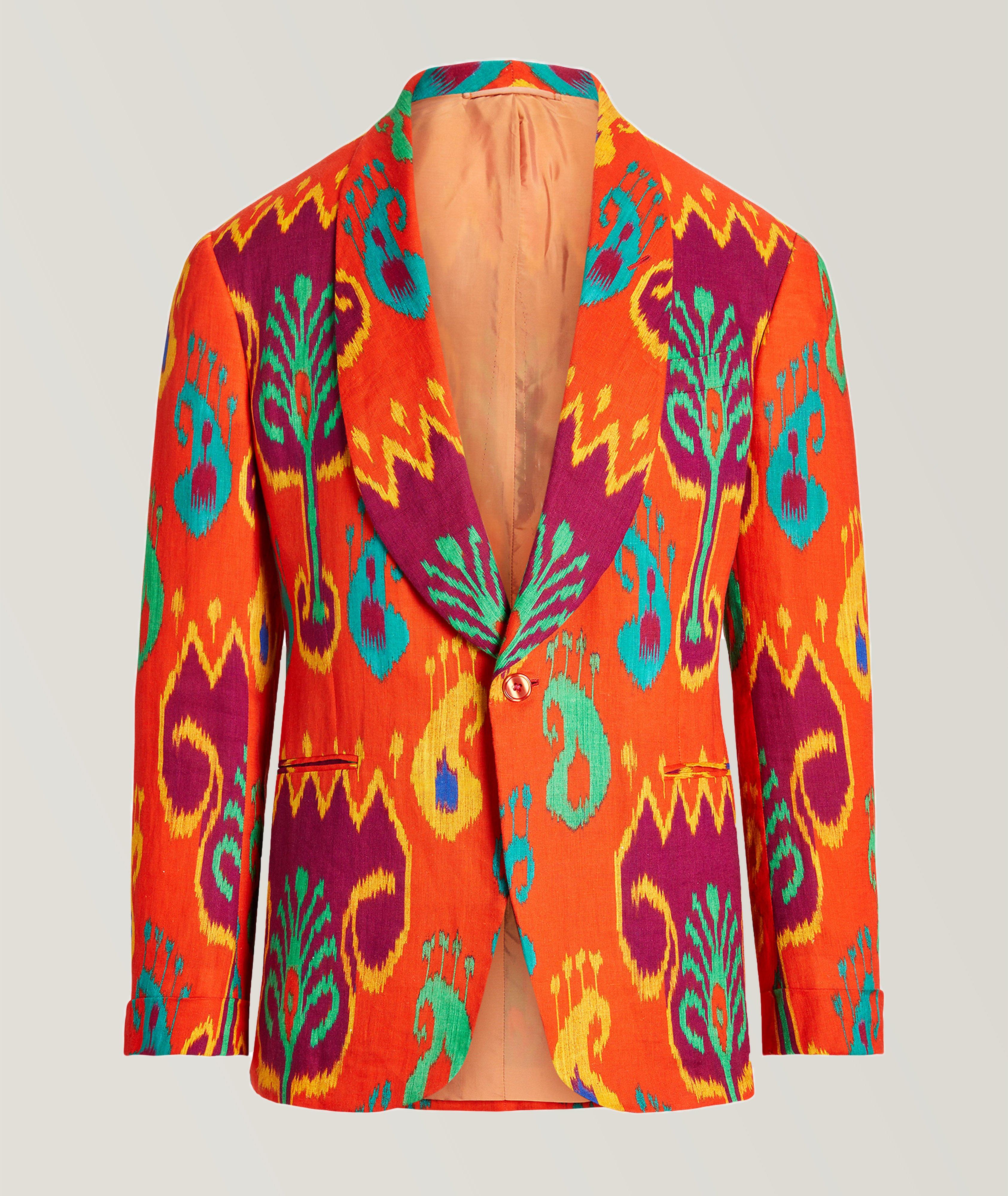 Kent Ikat Pattern Linen Jacket image 0