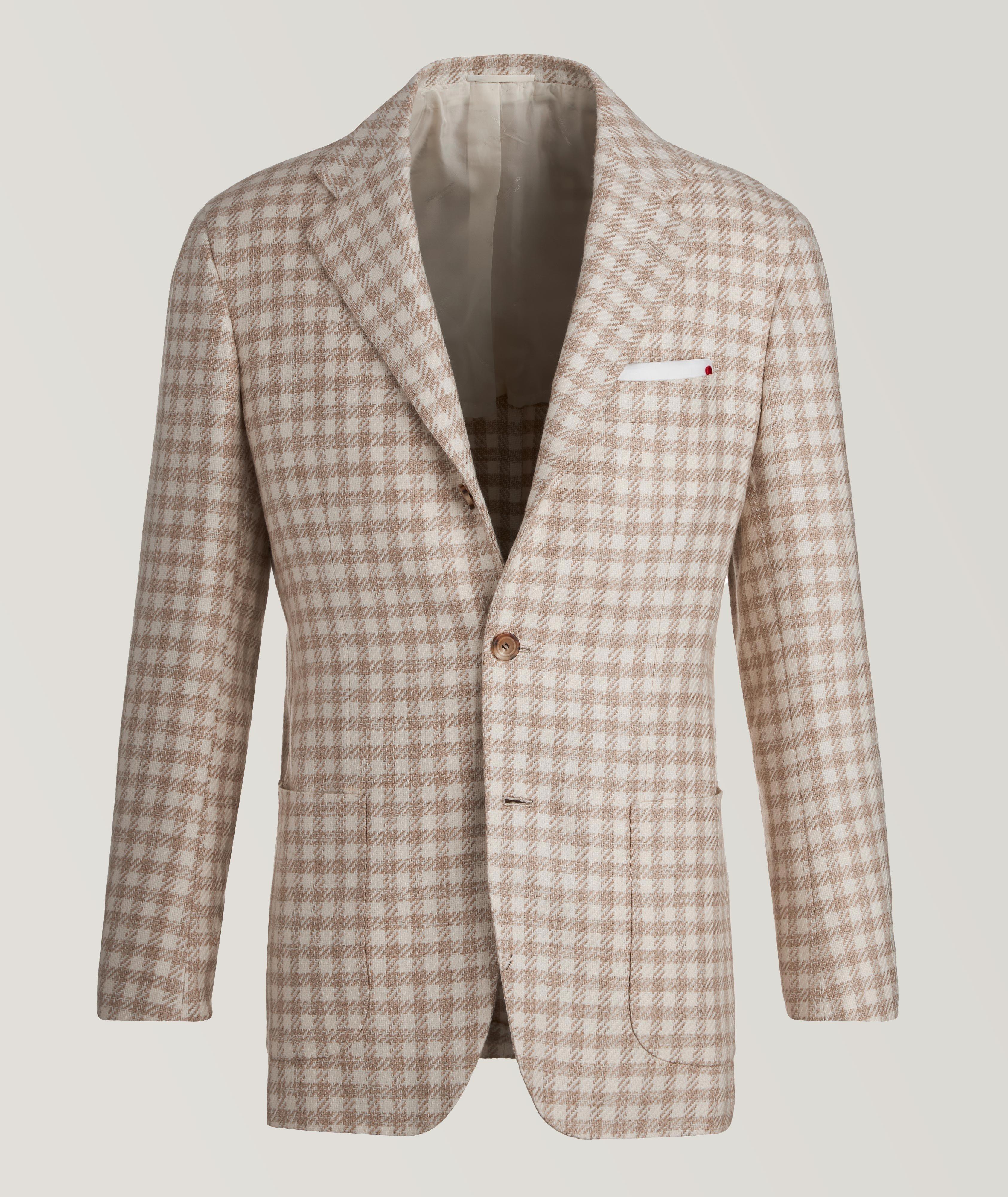 Gingham Cashmere-Blend Sport Jacket image 0