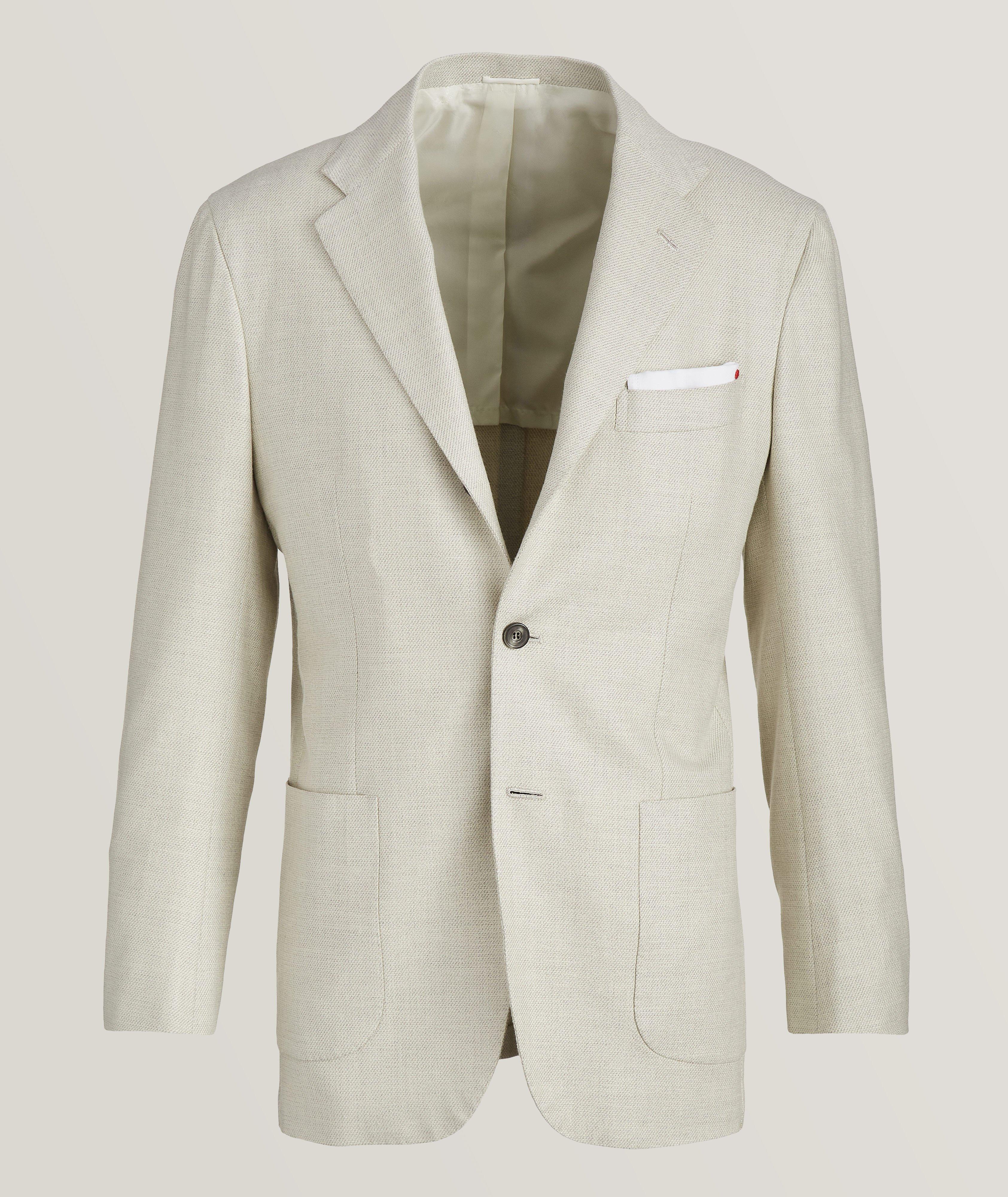 Basketweave Wool-Cashmere-Silk-Linen Sport Jacket image 0