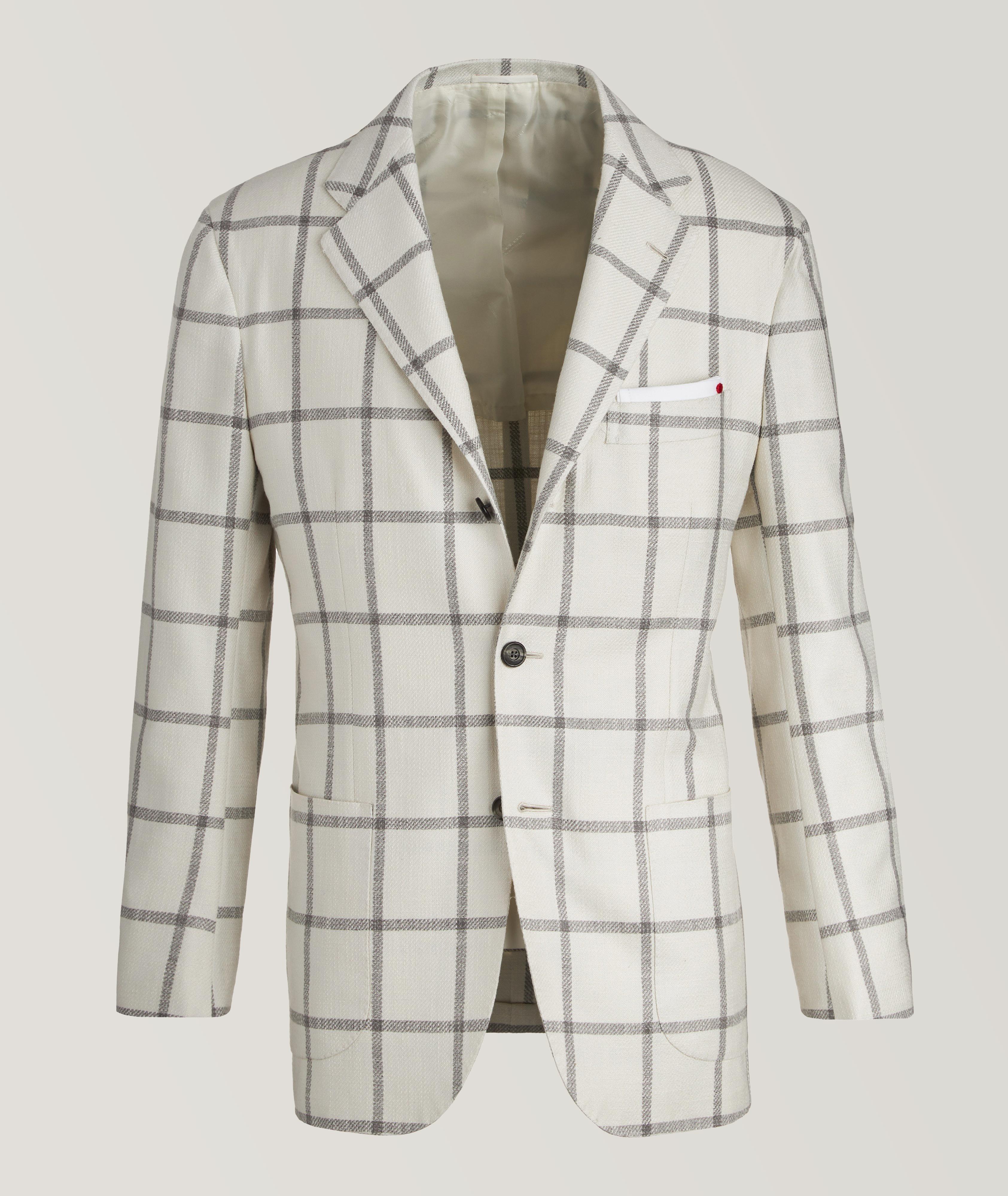 Windowpane Silk-Cotton-Cashmere Sport Jacket image 0