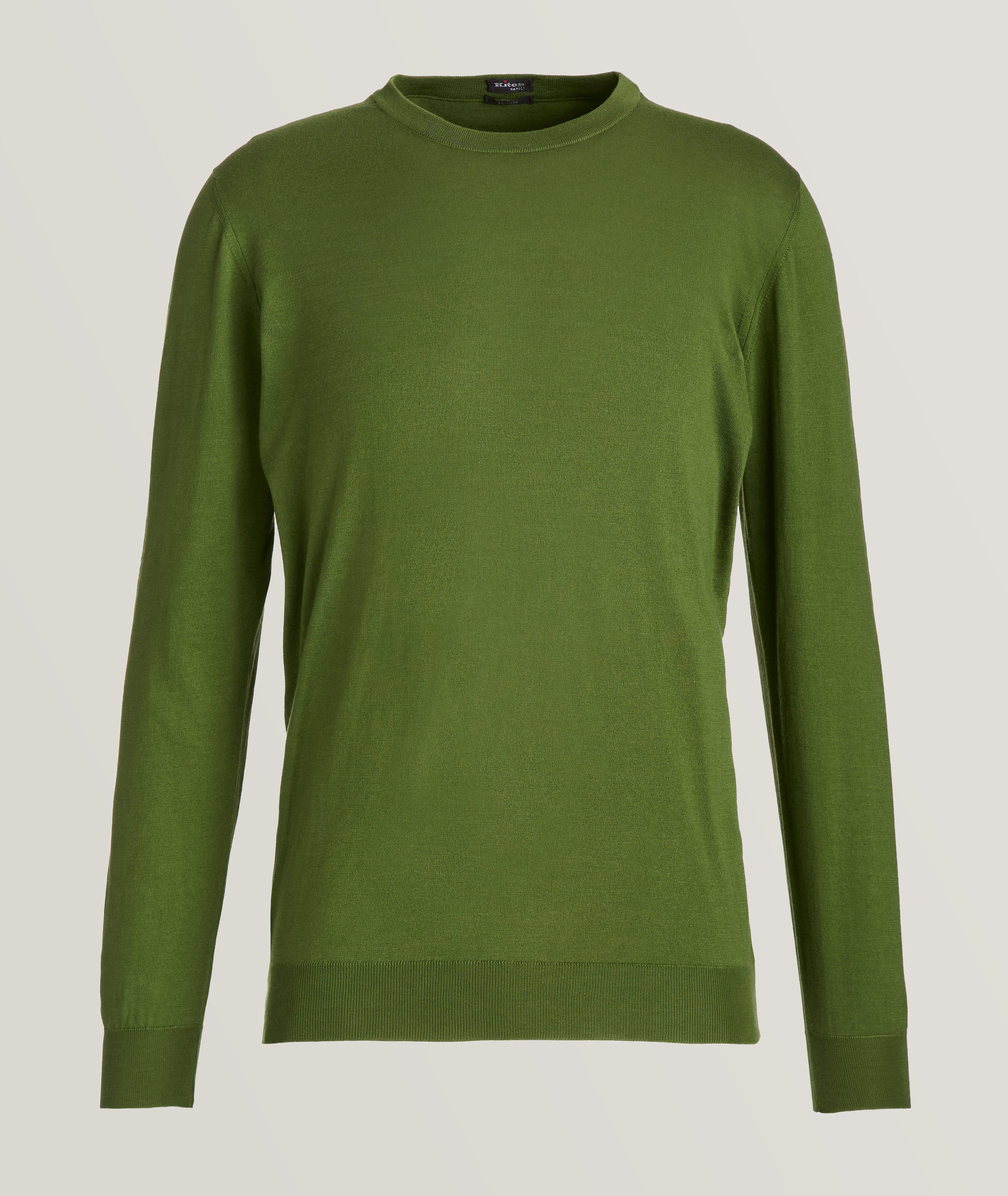 Long-Sleeve Cotton Crewneck Sweater image 0