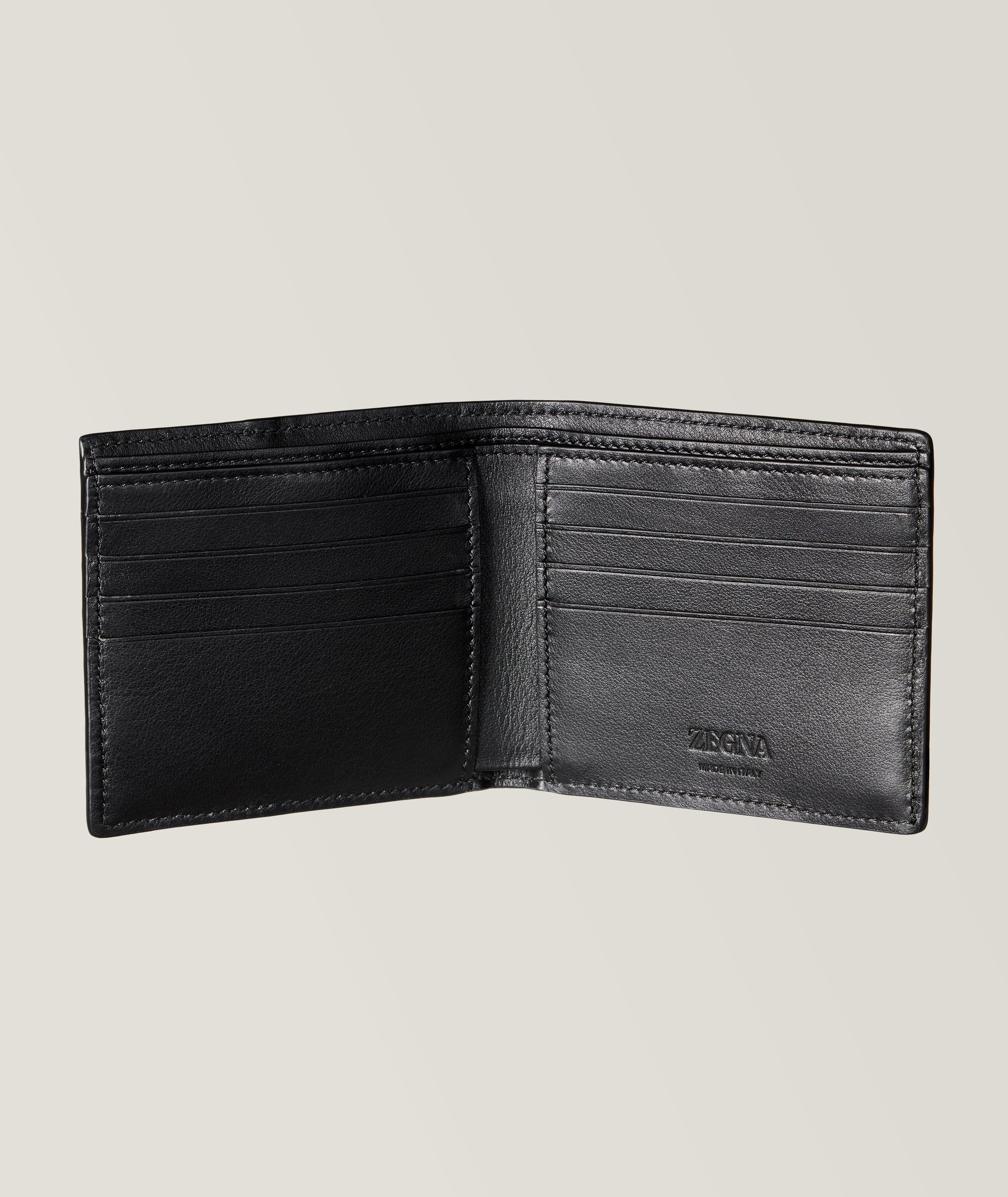 The Exotic Capsule Alligator Trimmed Leather Bifold Wallet image 1
