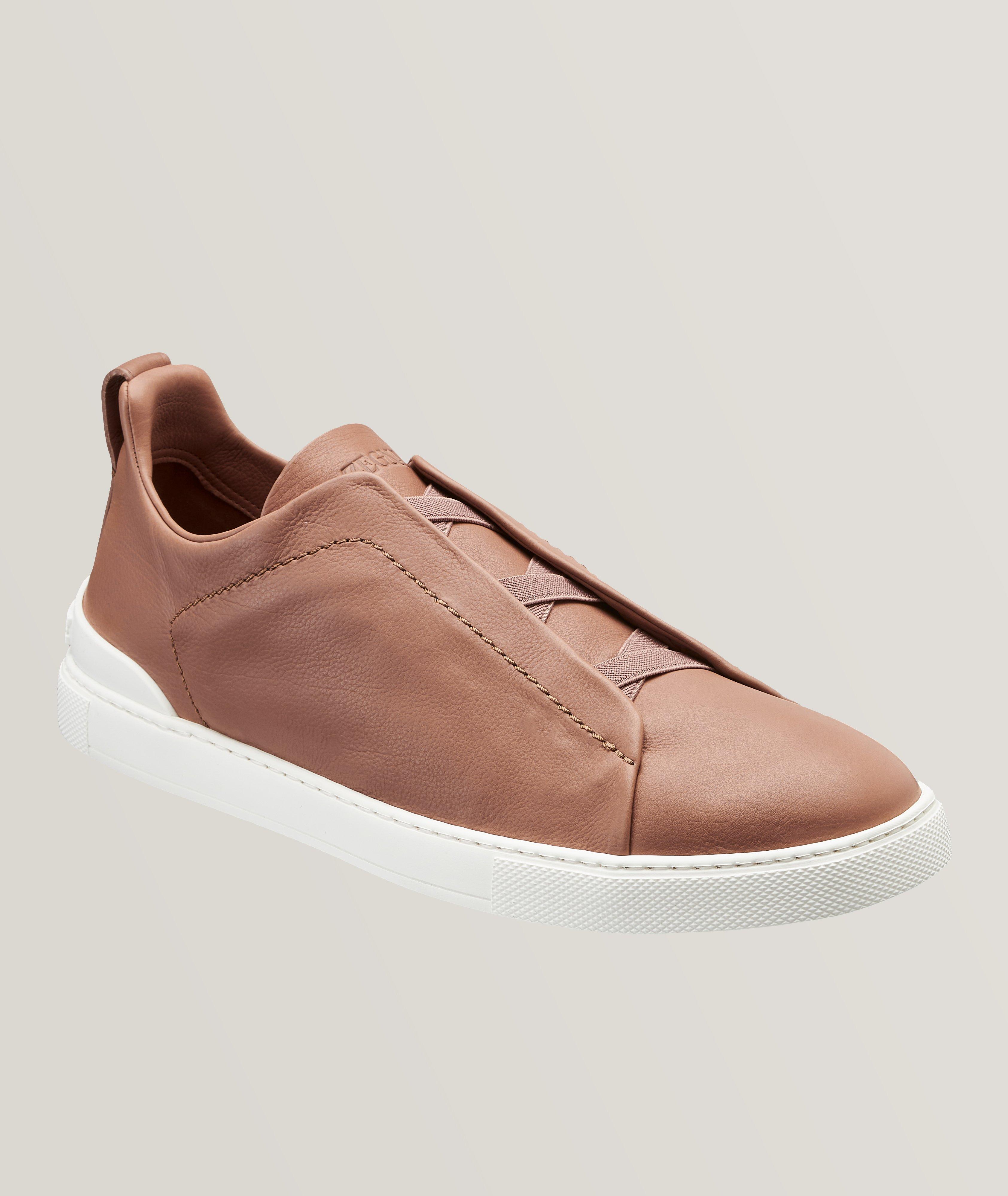 Leather Triple Stitch Sneakers image 0