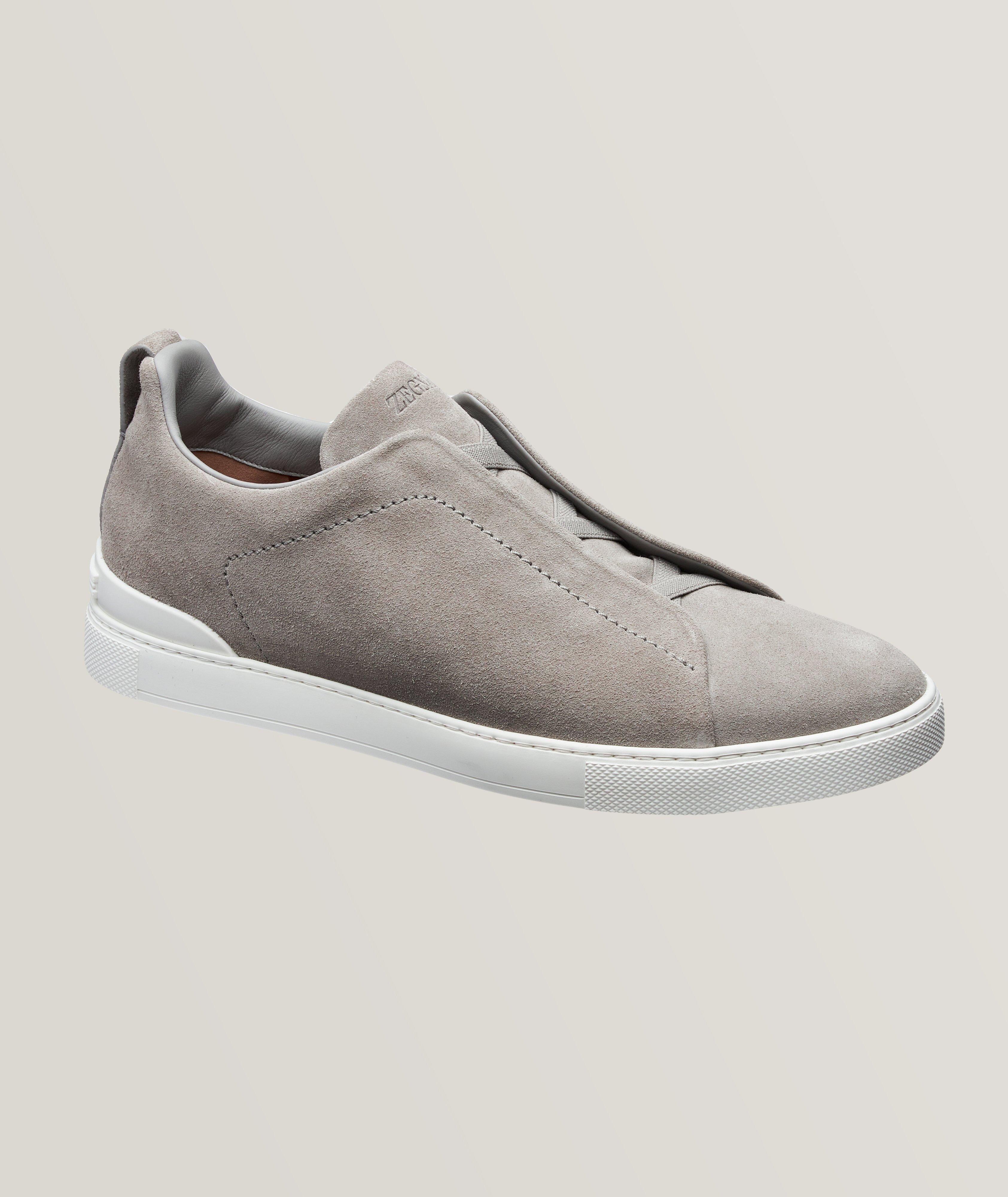 Triple Stitch Suede Slip-On Sneakers image 0