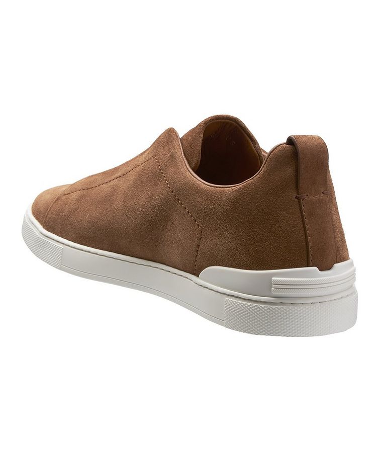 Triple Stitch Suede Slip-On Sneakers image 1