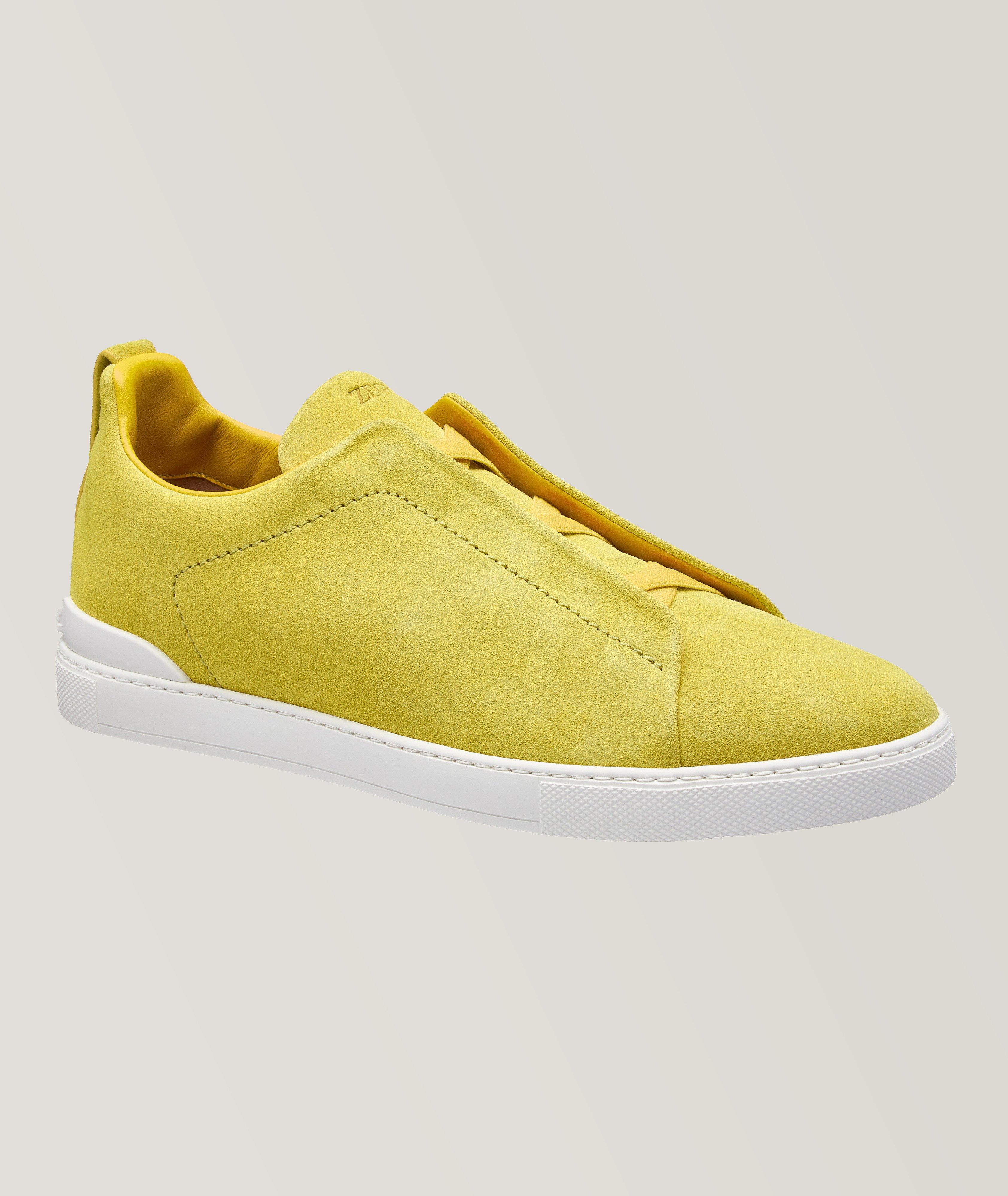 Triple Stitch Suede Slip-On Sneakers image 0