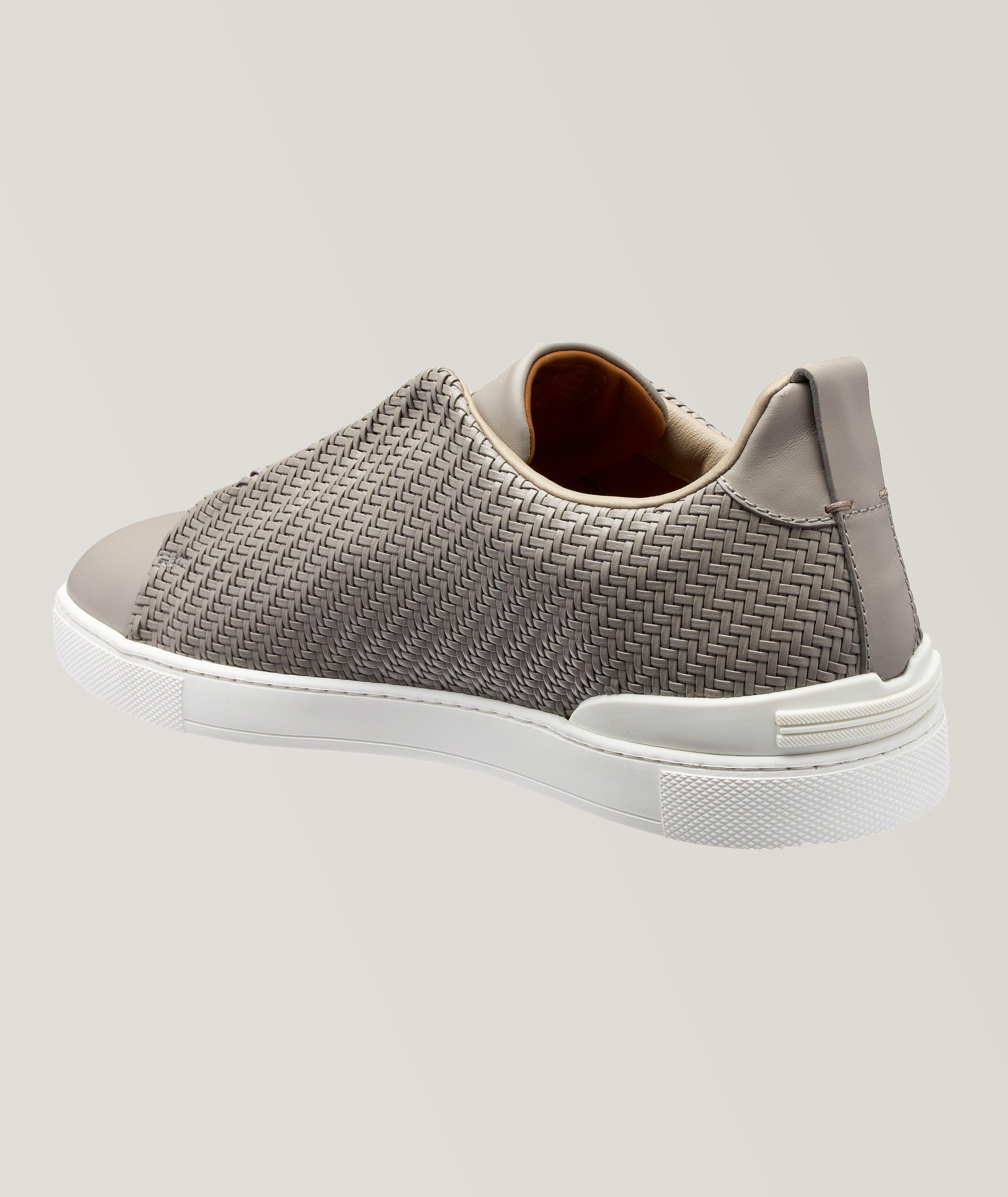 Zegna pelle tessuta on sale sneakers