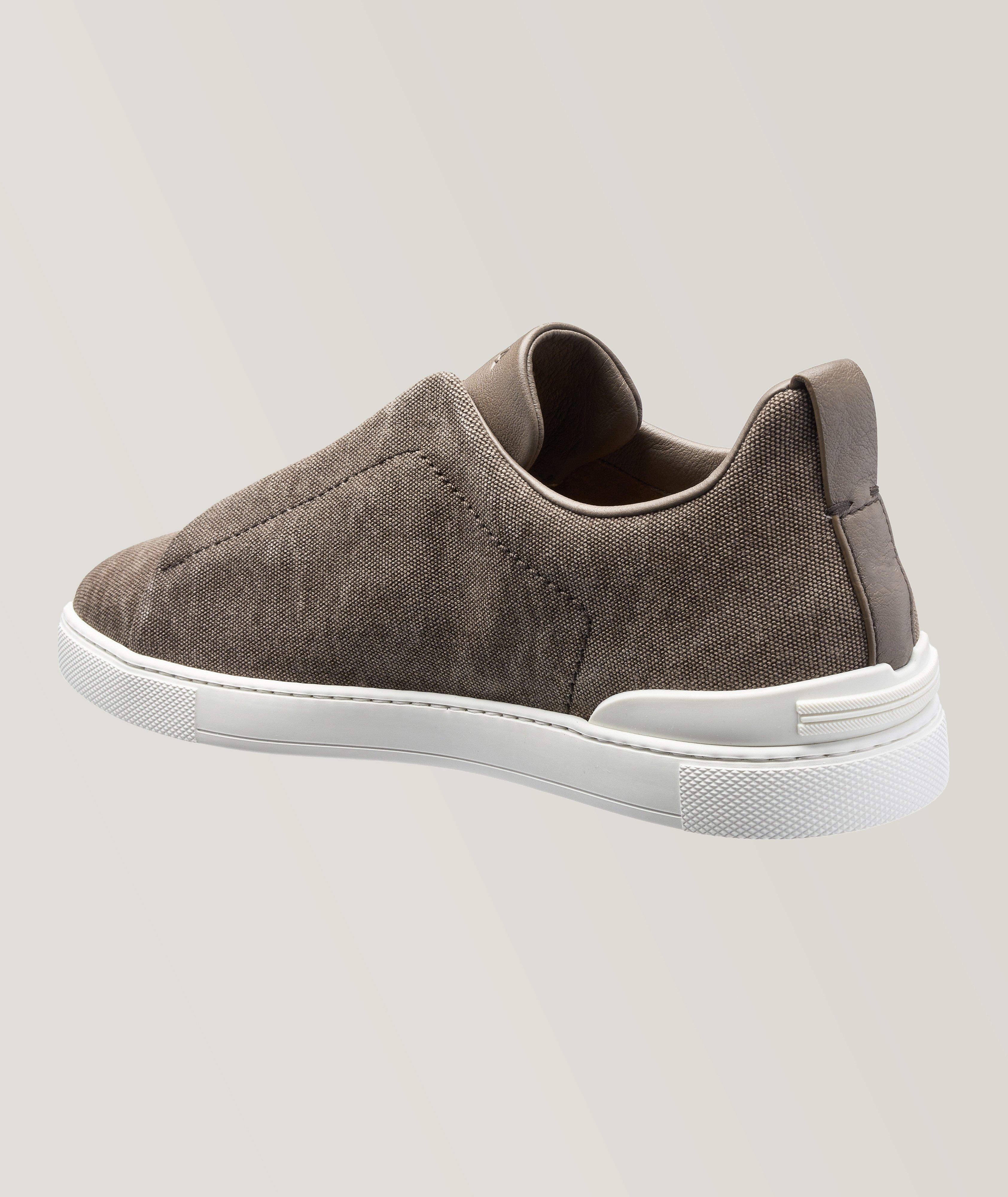 Triple Stitch Canvas Slip-On Sneakers image 1