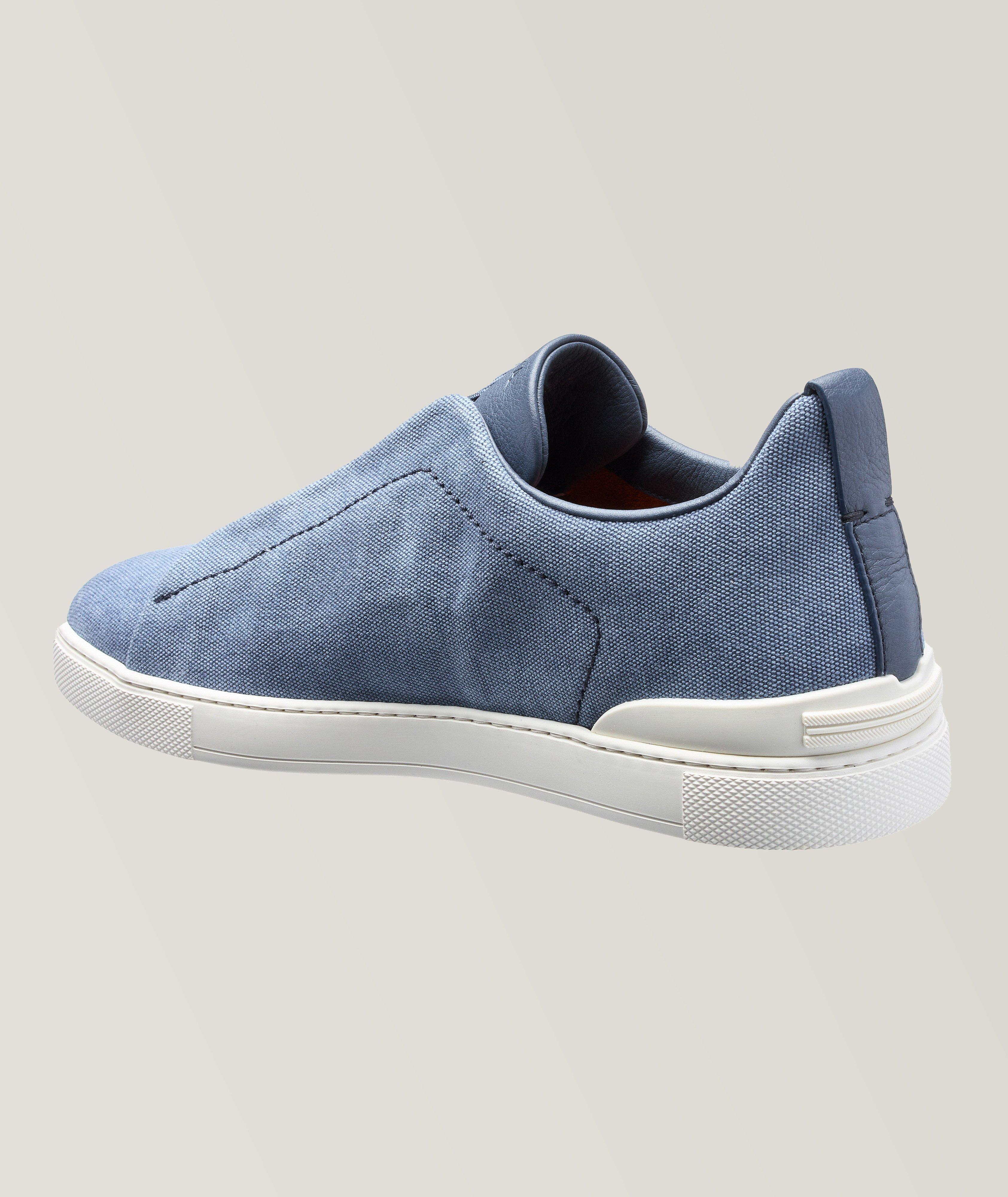 Triple Stitch Canvas Slip-On Sneakers image 1