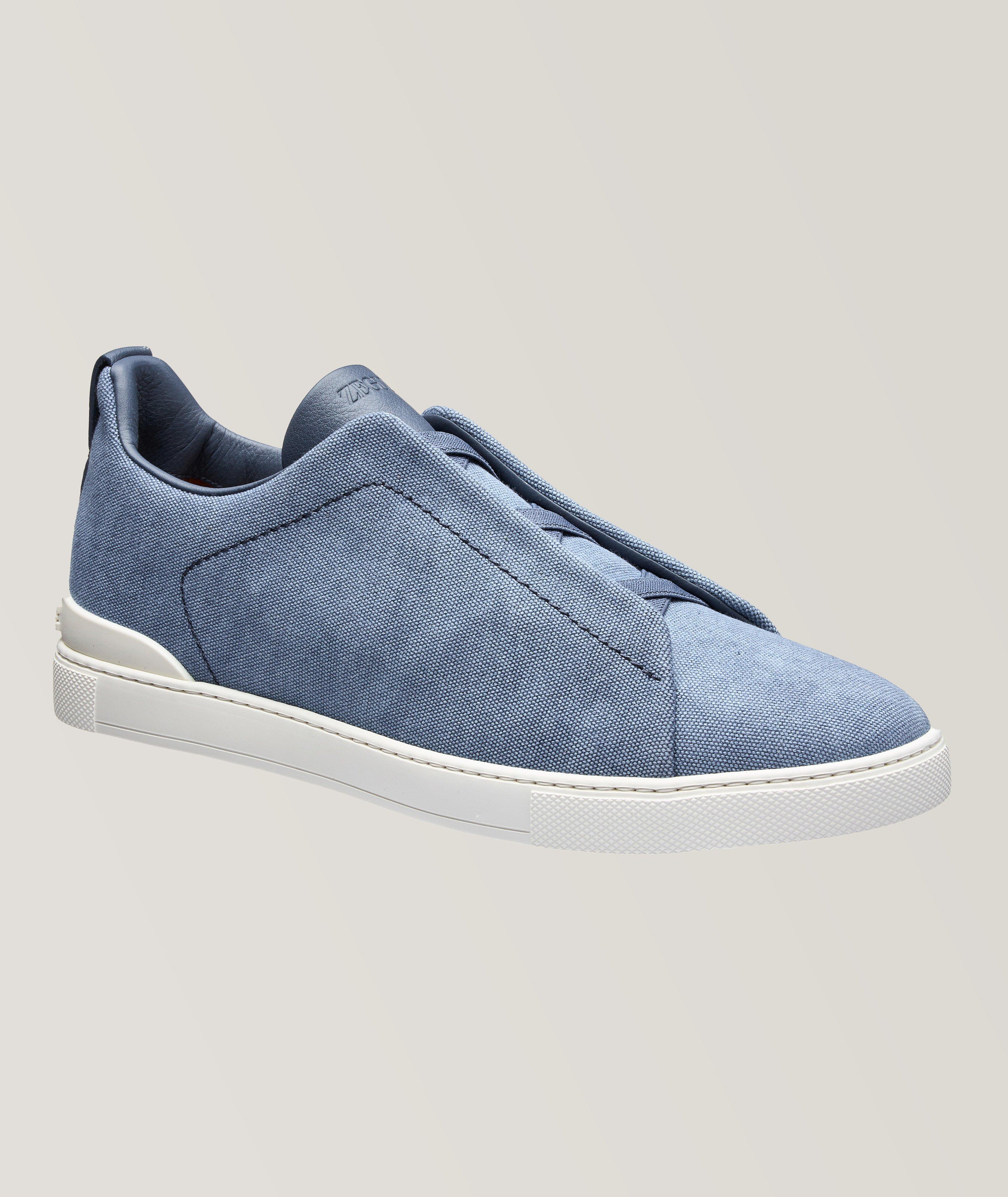 Triple Stitch Canvas Slip-On Sneakers image 0