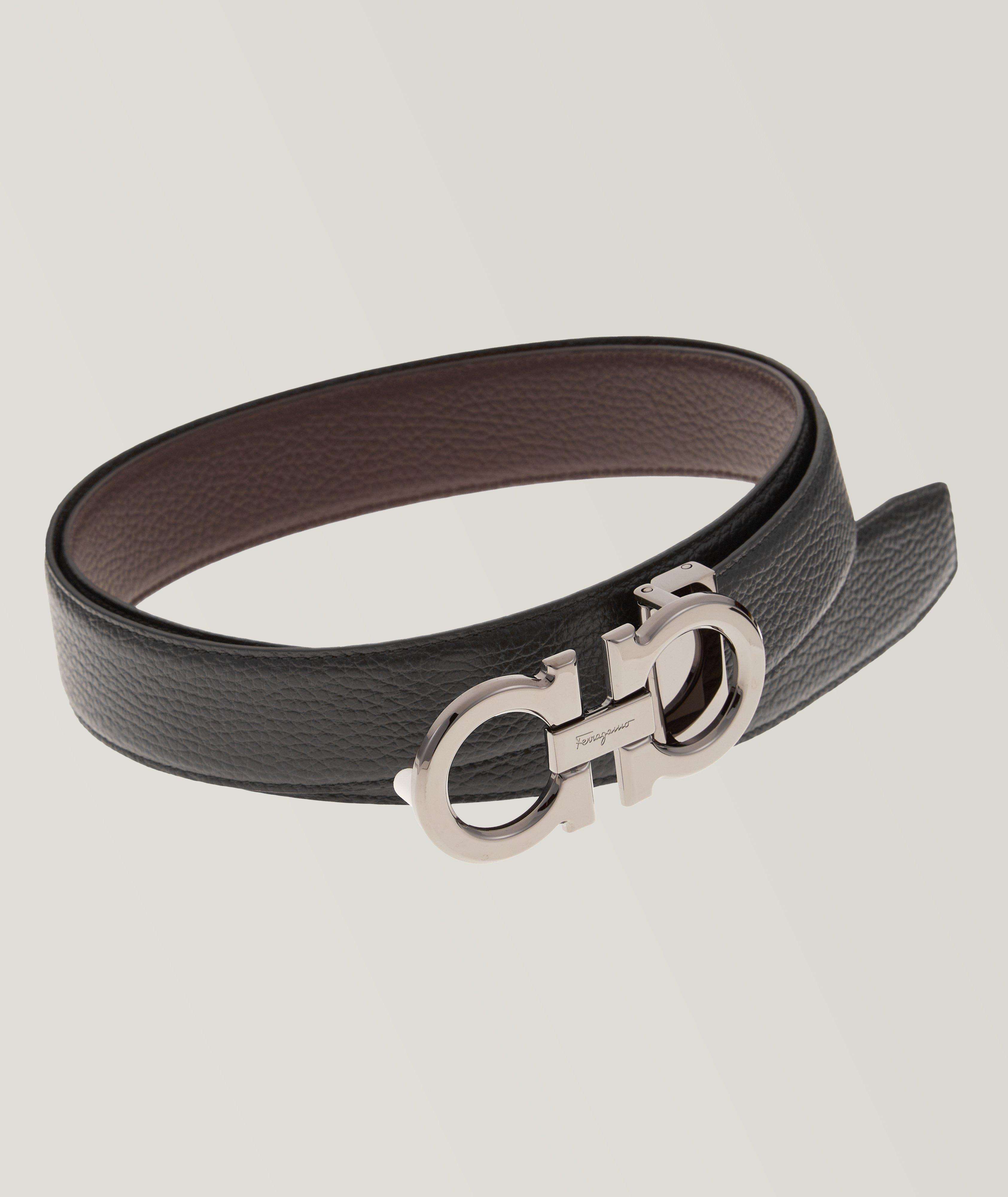 Double Gancini Reversible Leather Belt image 0