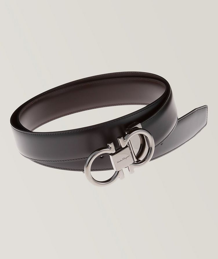 Double Gancini Reversible Leather Belt image 0