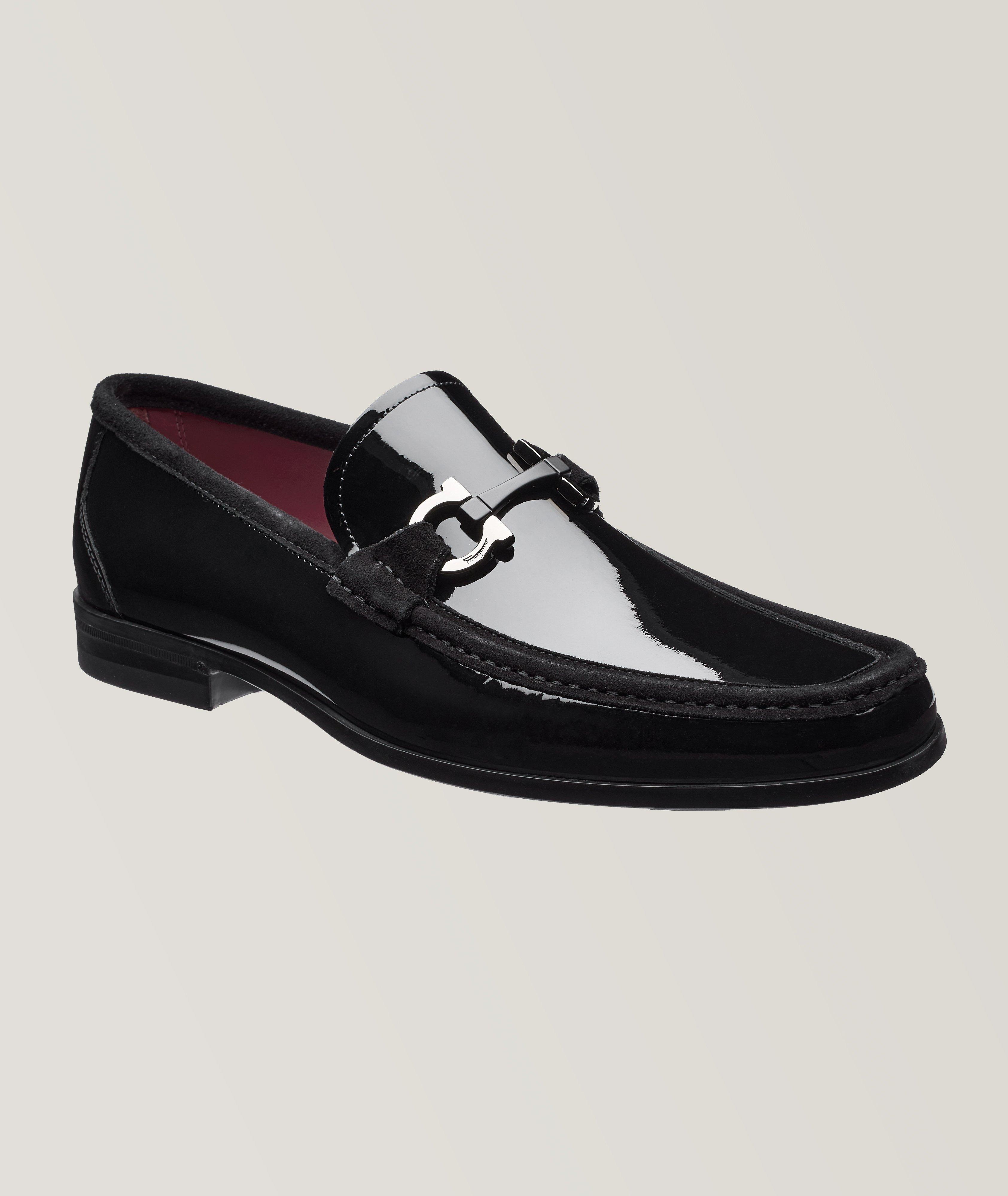 Ferragamo Gancini Patent Leather Loafers, Dress Shoes