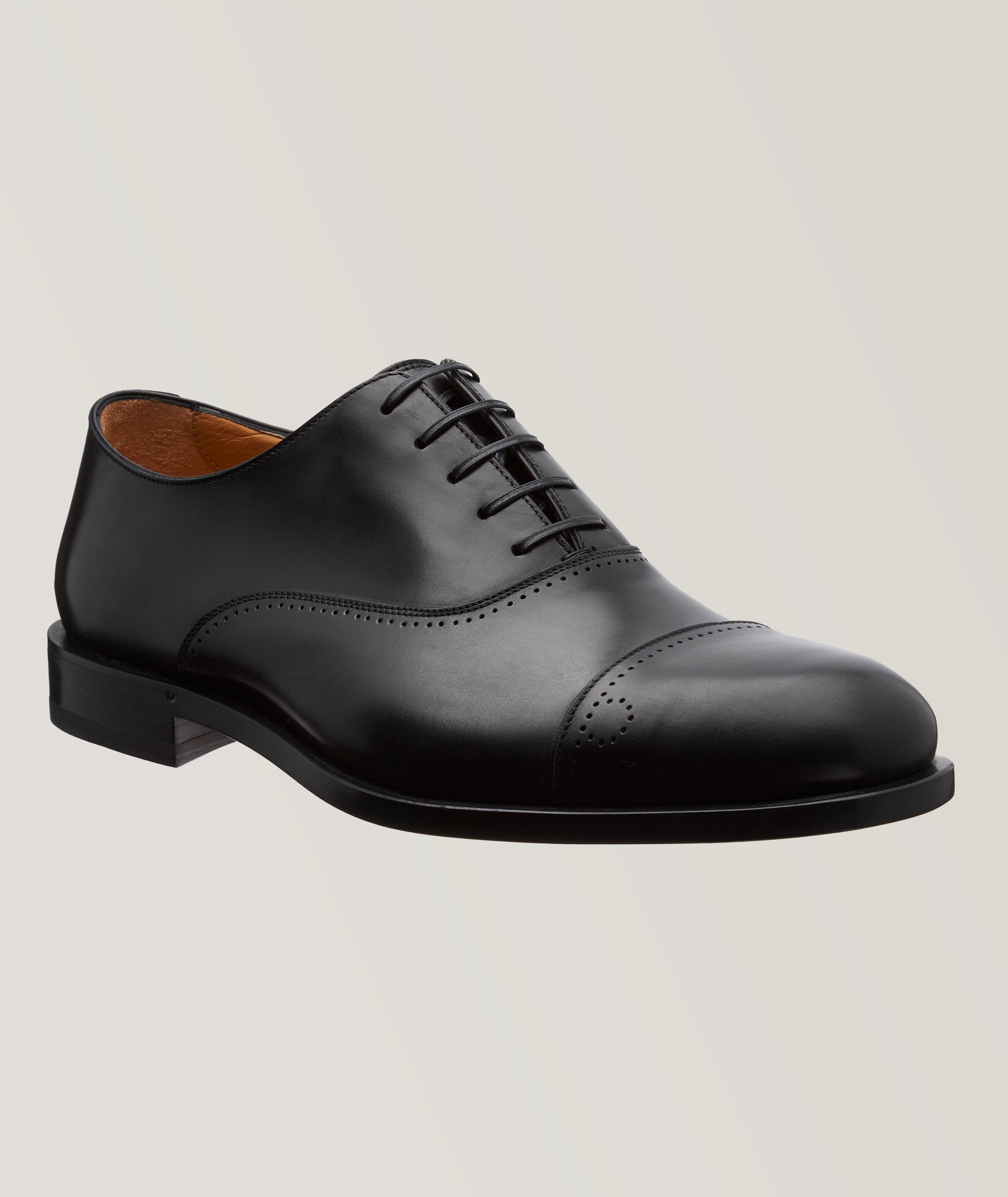 Ferragamo Giovanni Polished Leather Oxfords