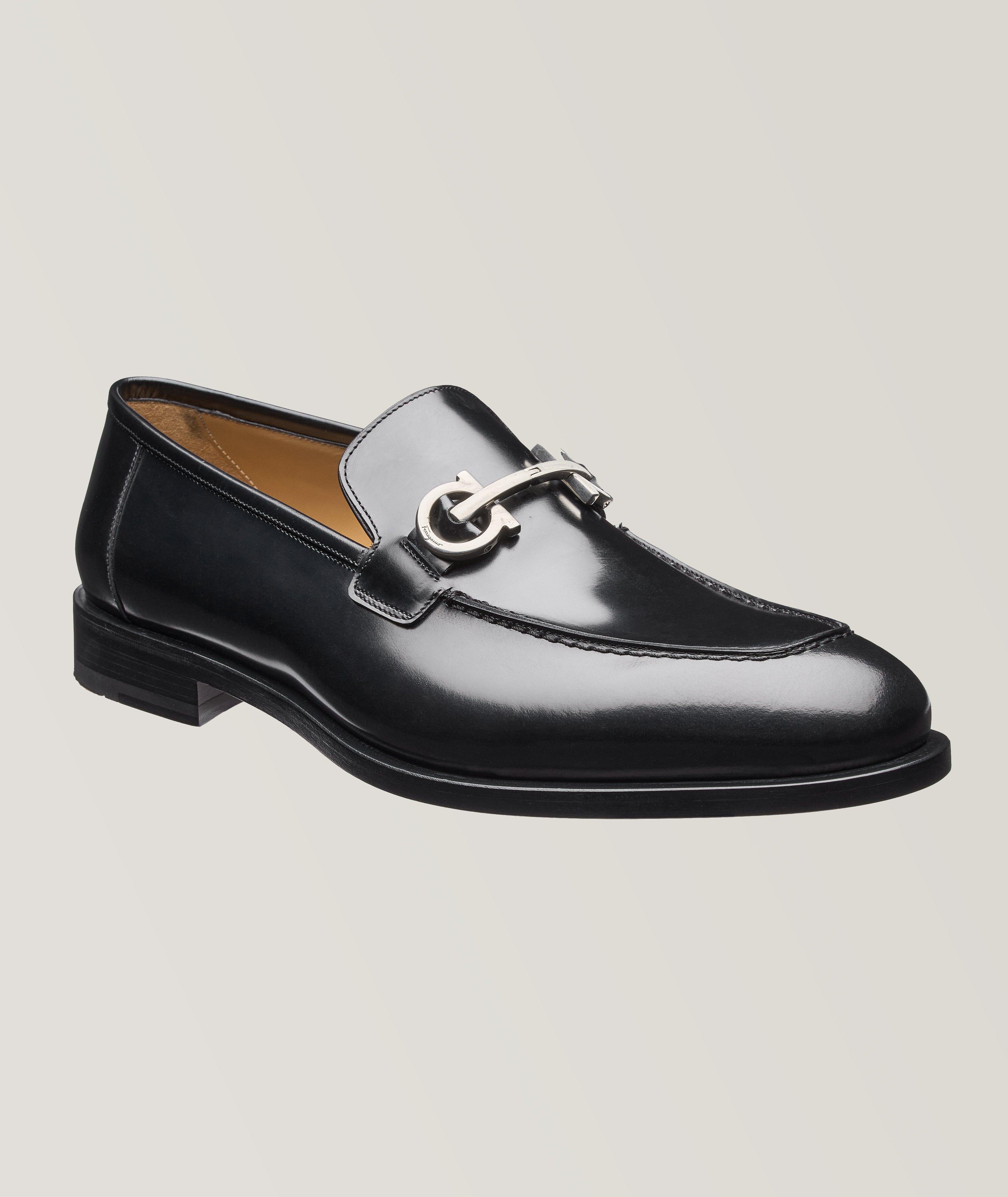 Gustav Polished Leather Double Gancio Loafers image 0