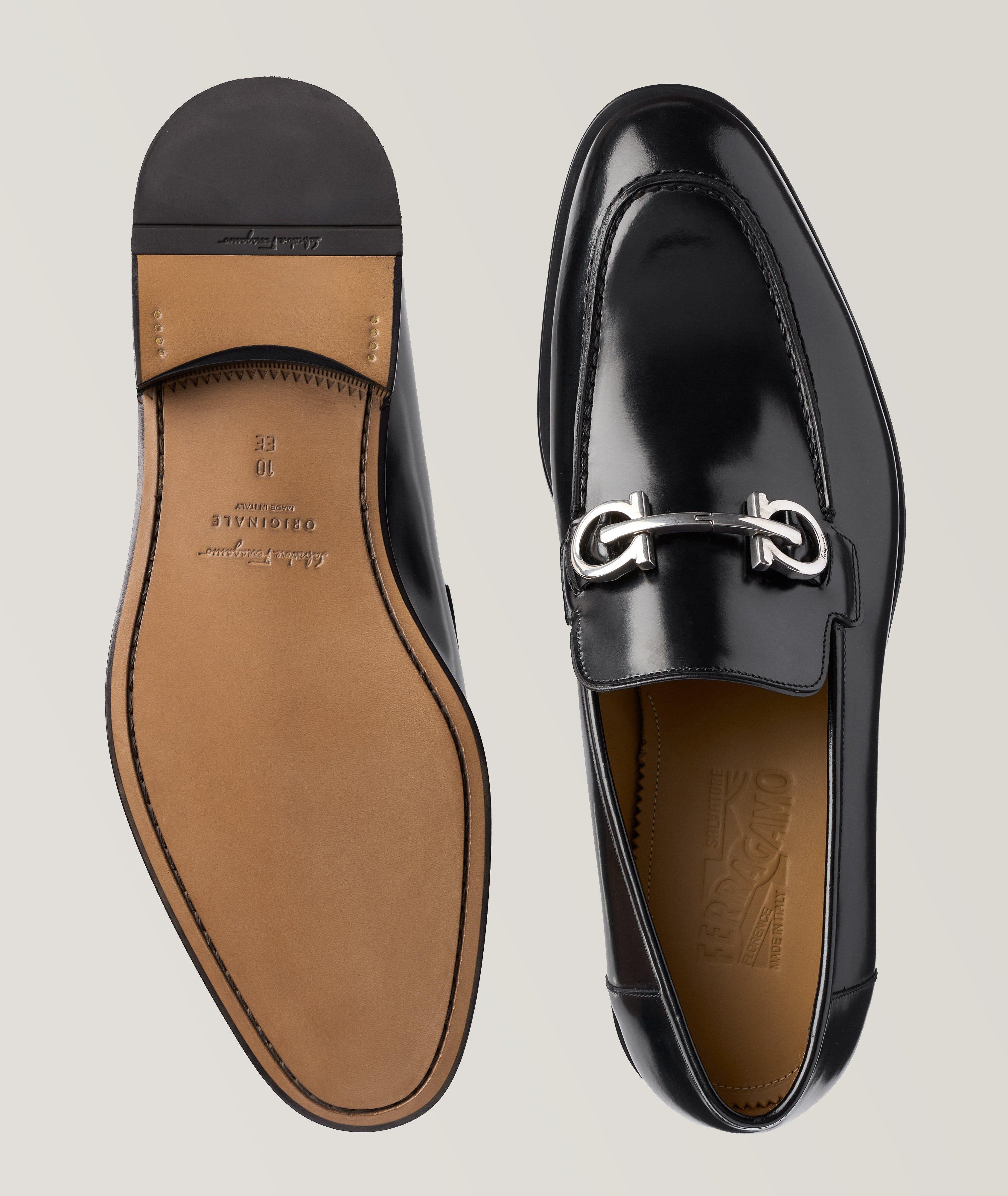 Gustav Polished Leather Double Gancio Loafers