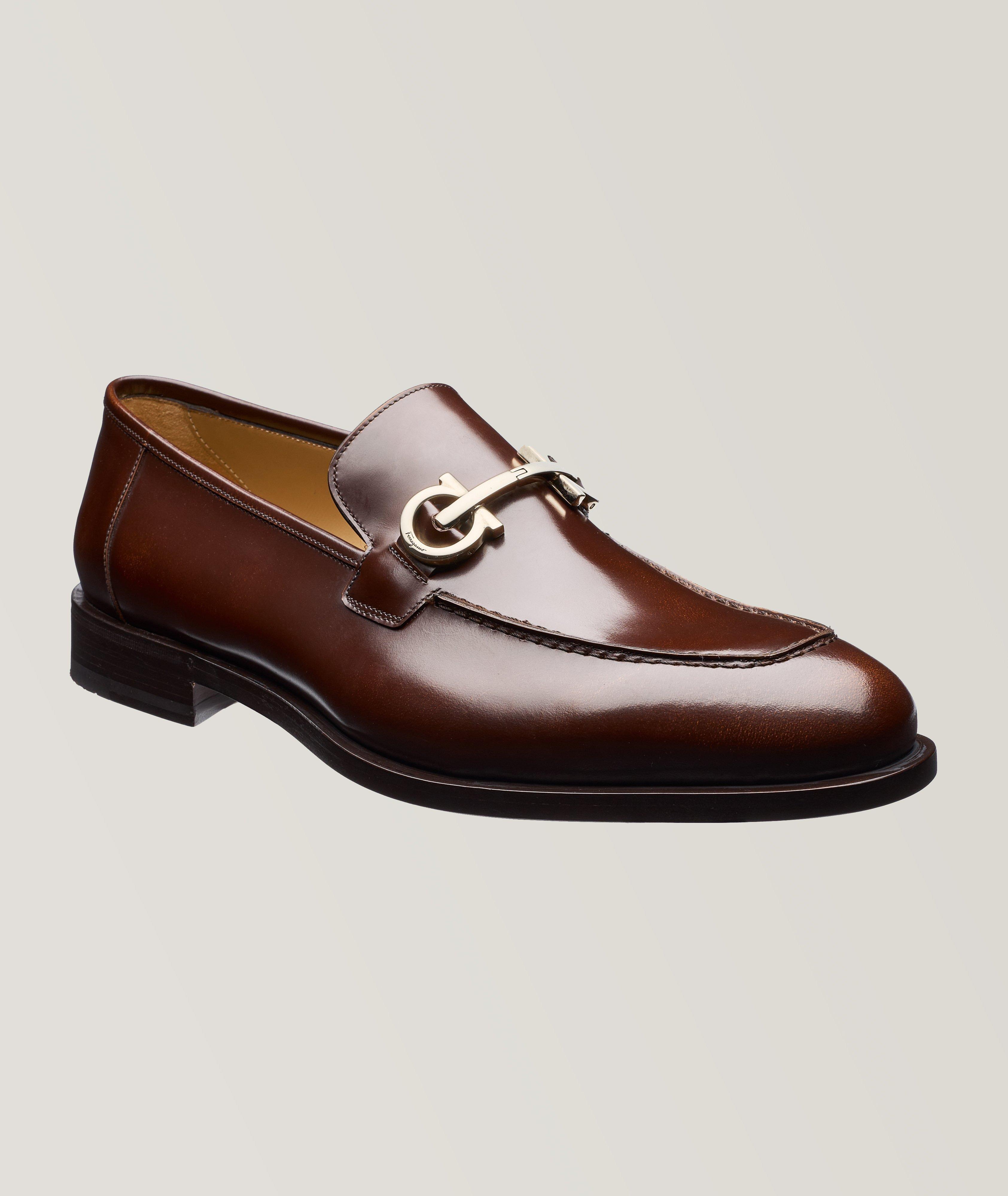 Ferragamo Gancini Patent Leather Loafers