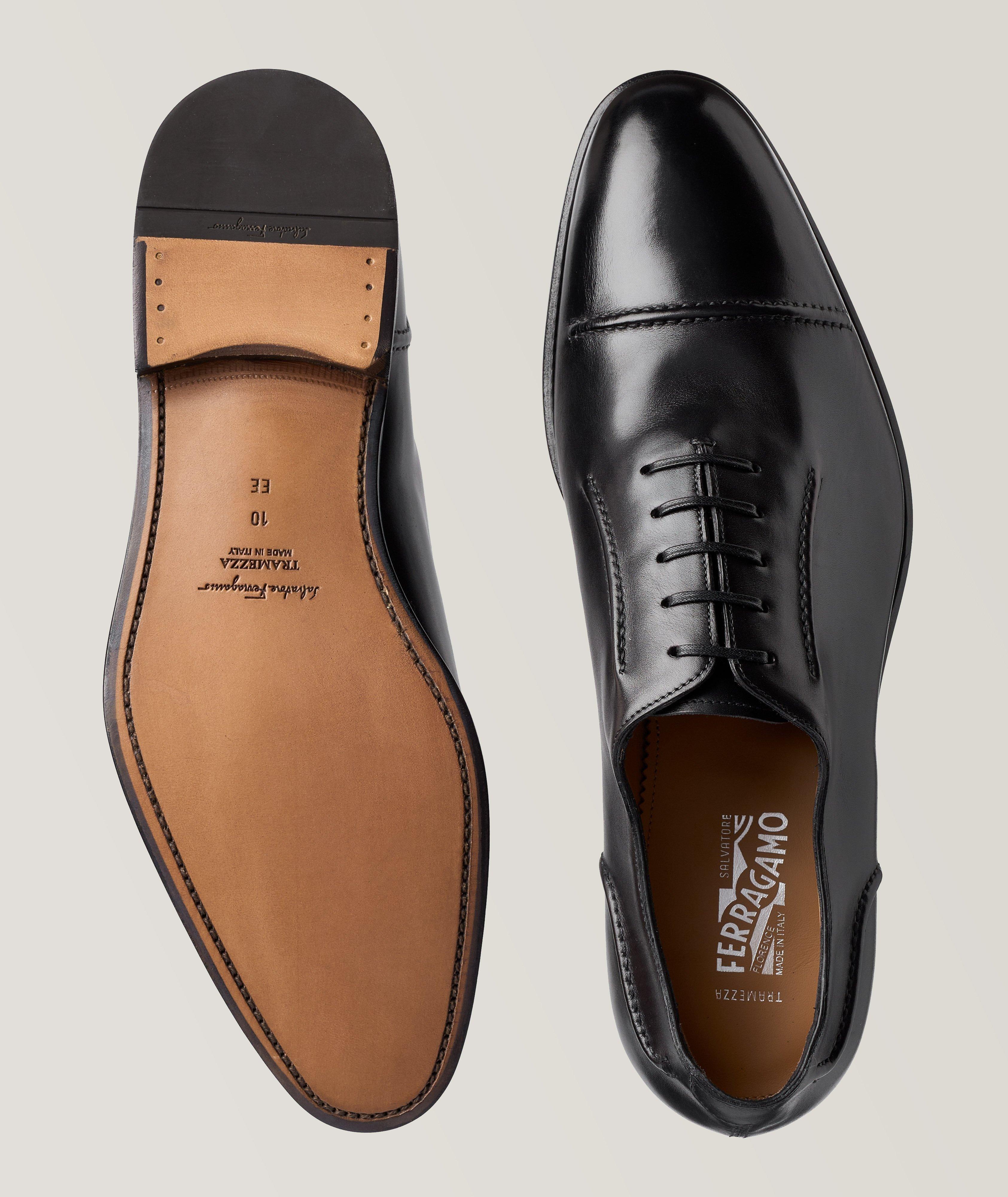 Ferragamo Polished Leather Oxfords, Dress Shoes