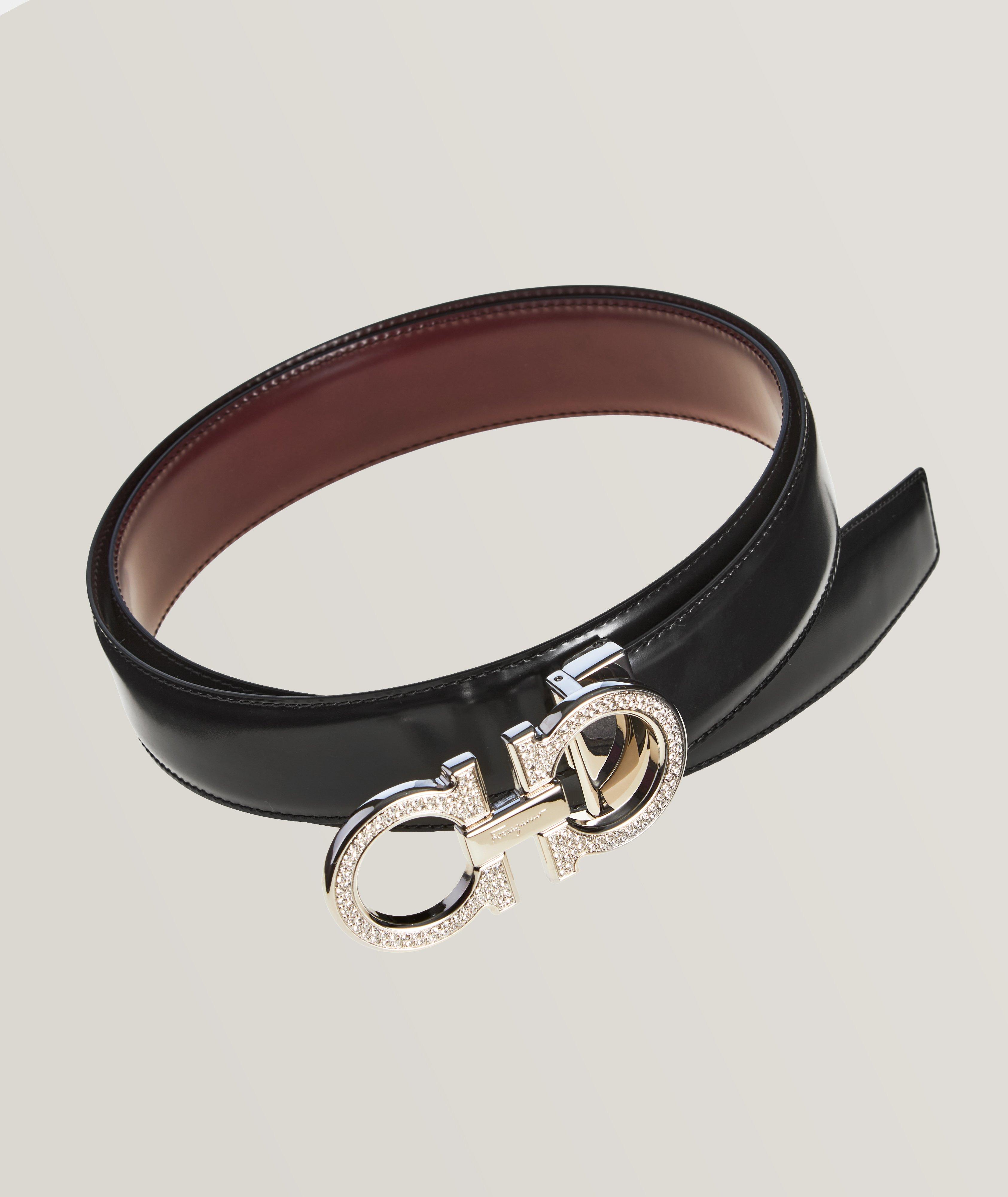 Ceinture réversible en cuir à détail Gancini image 0